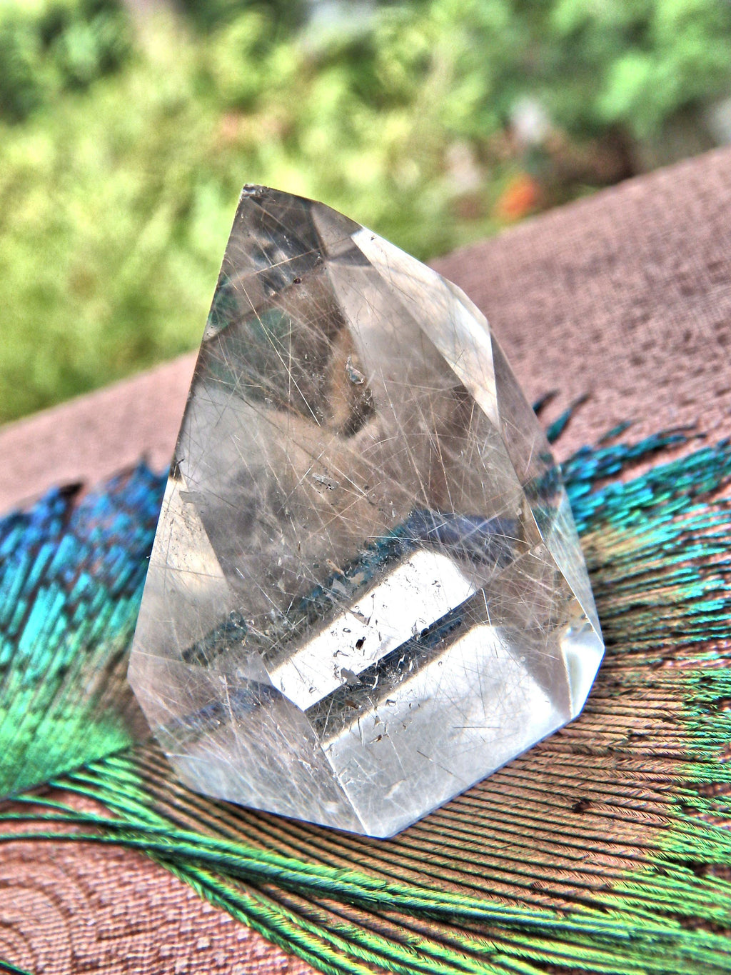 Brazilian Rutilated Quartz Mini Standing Tower 1 - Earth Family Crystals