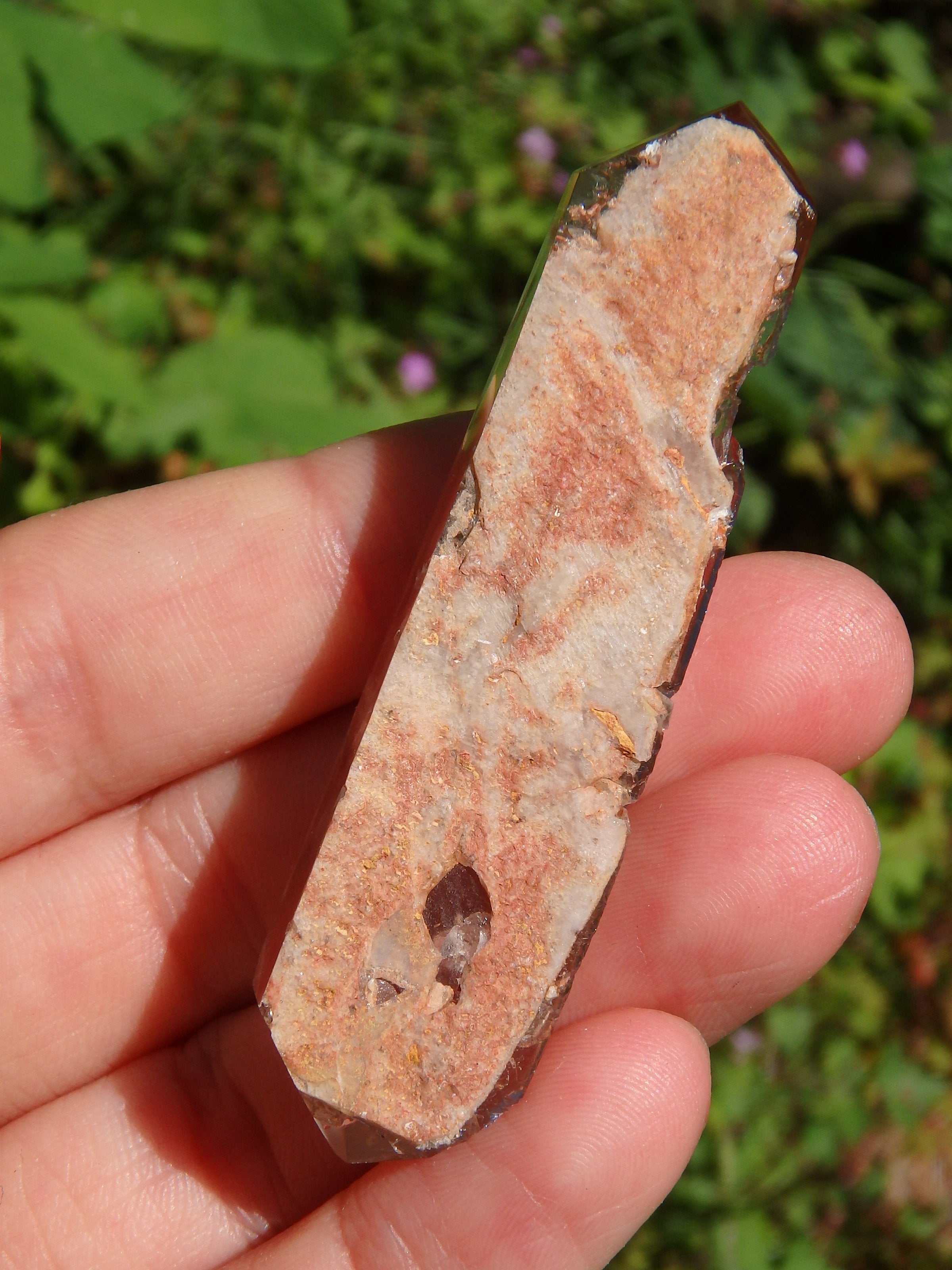 Special Brookite Included Quartz With Inner Child Points Specimen From Brazil (Partially Polished)