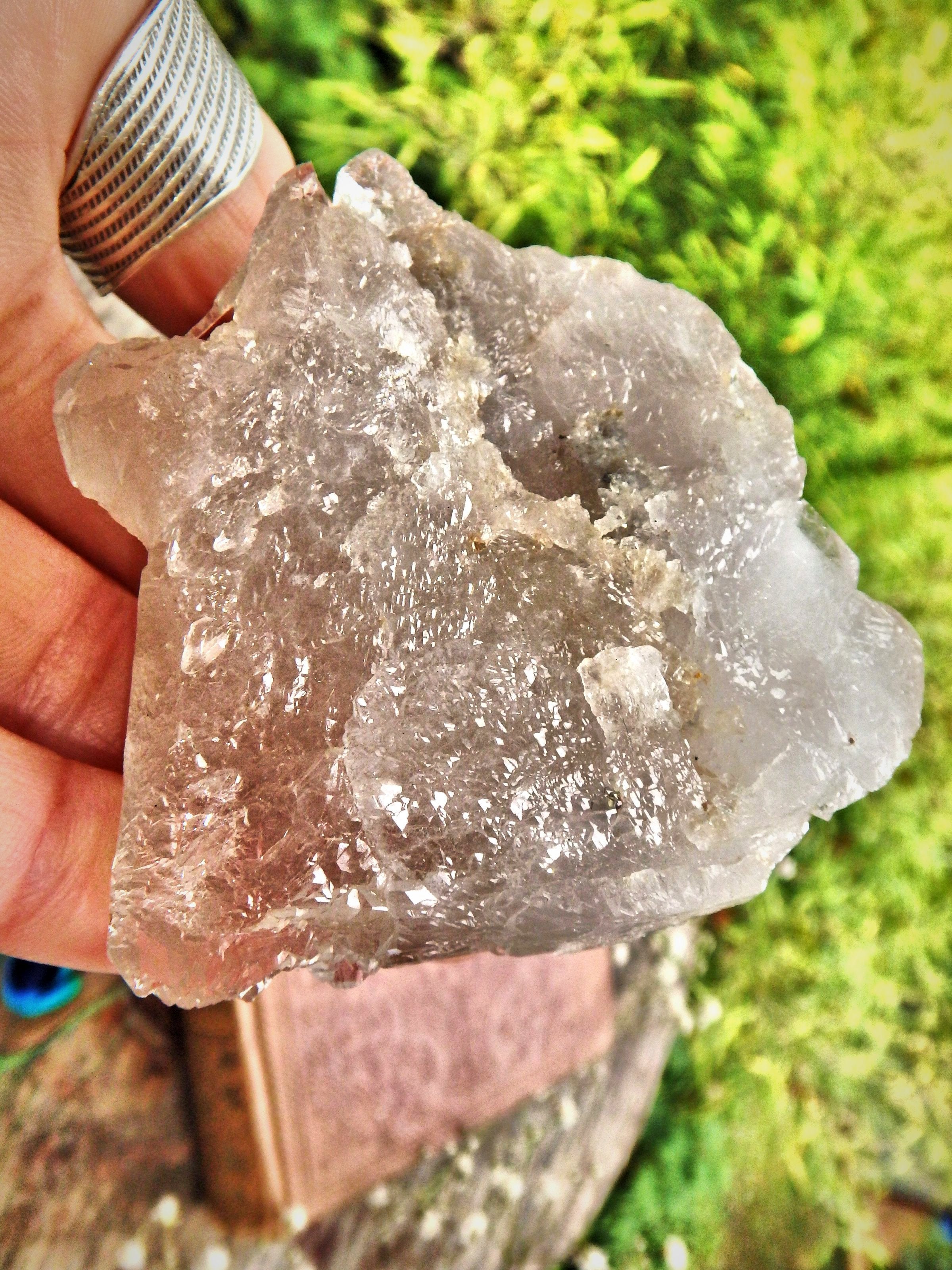Incredible Rutilated Quartz Slightly Smoky Quartz Elestial Cluster From Brazil