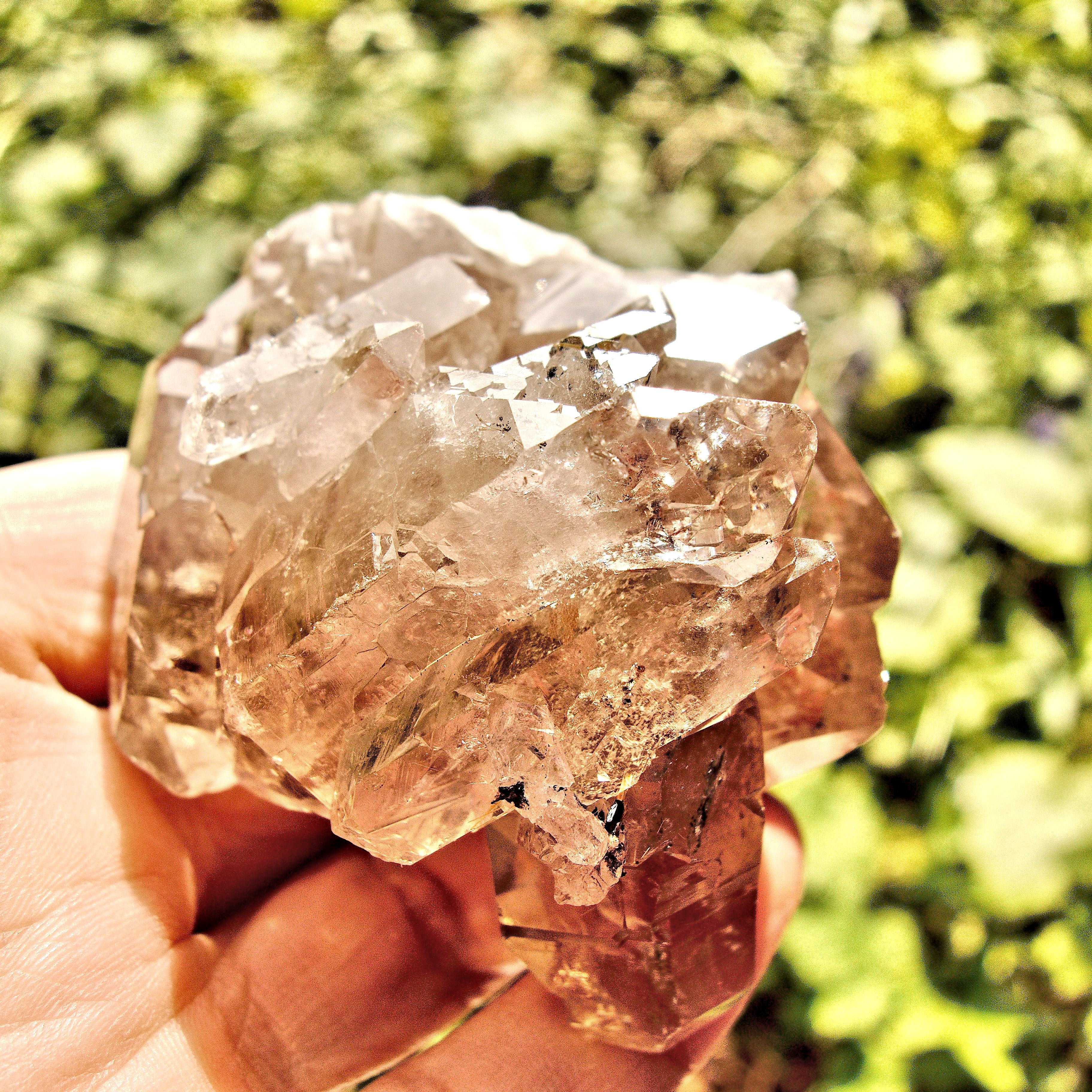 Stunning Elestial Rutilated Smoky Quartz Natural Double Terminated Cluster From Brazil - Earth Family Crystals