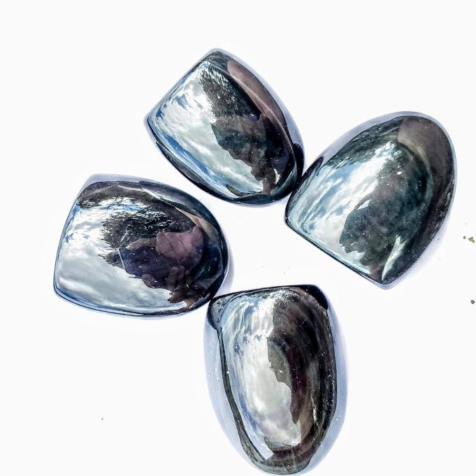 One Small Self Standing Rainbow Black Obsidian Display Carving