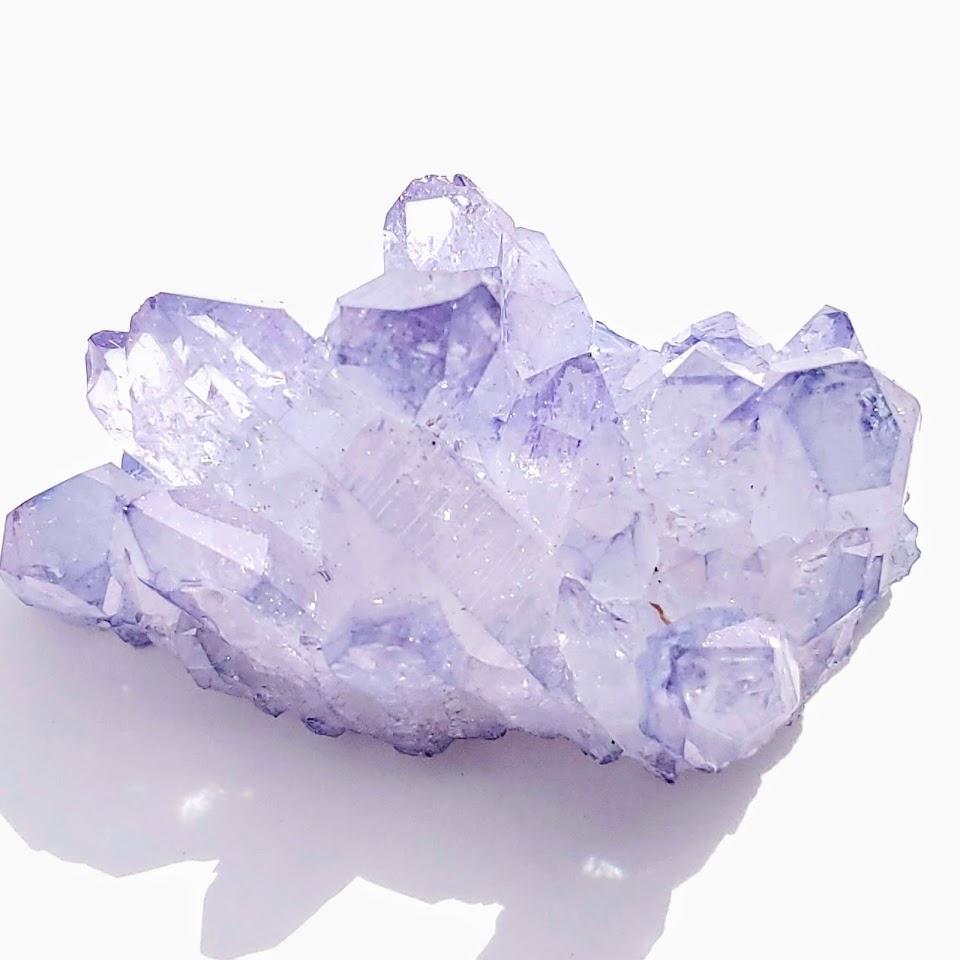 Sparkling  Arkansas Tanzan Aura Quartz Cluster #1 - Earth Family Crystals