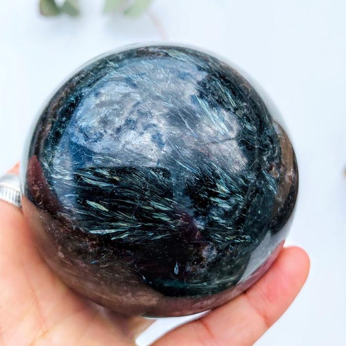 XXL Large Incredible Firework Flashes Astrophyllite Sphere Carving #3 - Earth Family Crystals