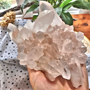 XL Incredible Pink Samadhi Himalayan Quartz Display Specimen - Earth Family Crystals