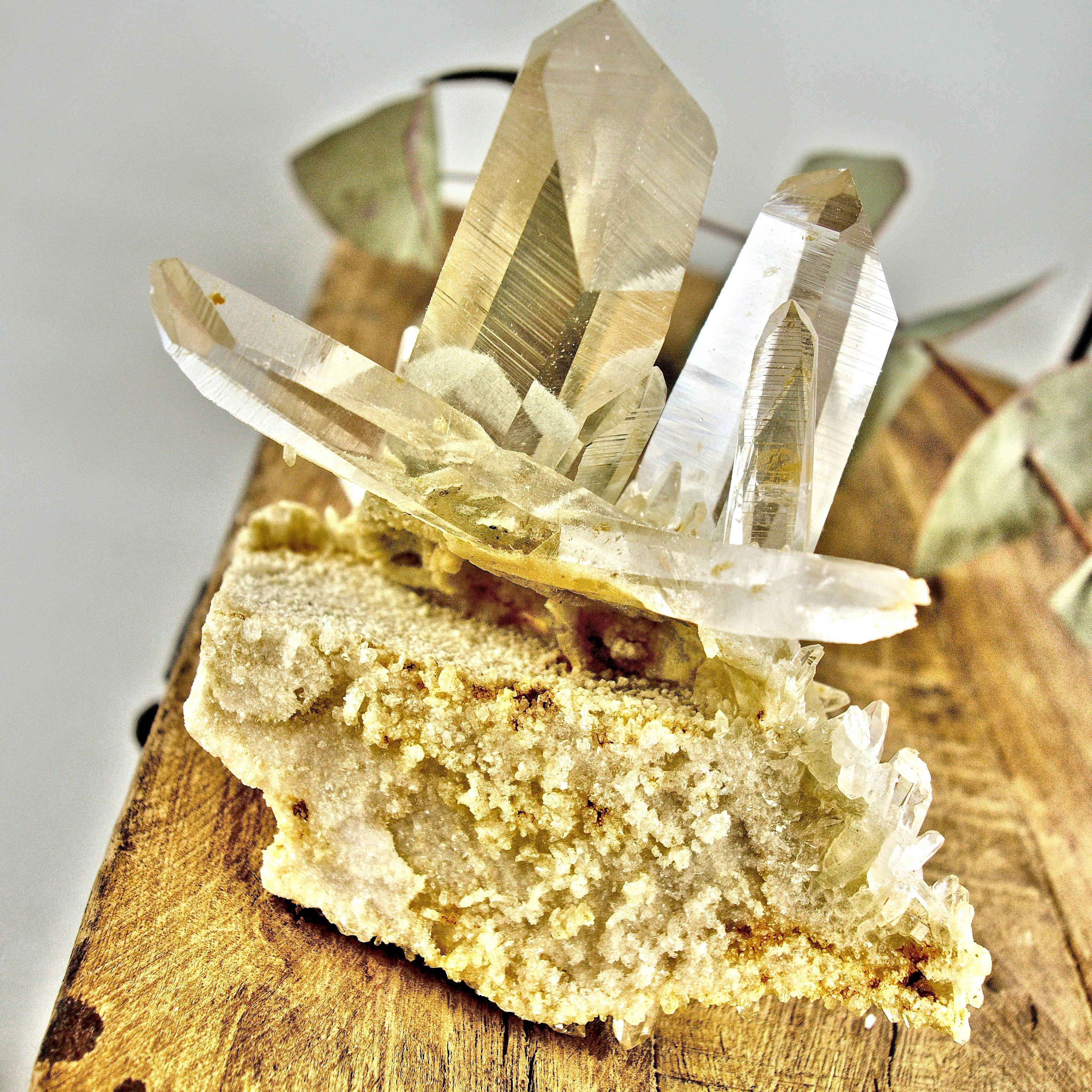 AA Grade Fabulous Phantom Included Green Samadhi Quartz DT Elestial Cluster From The Himalayas - Earth Family Crystals