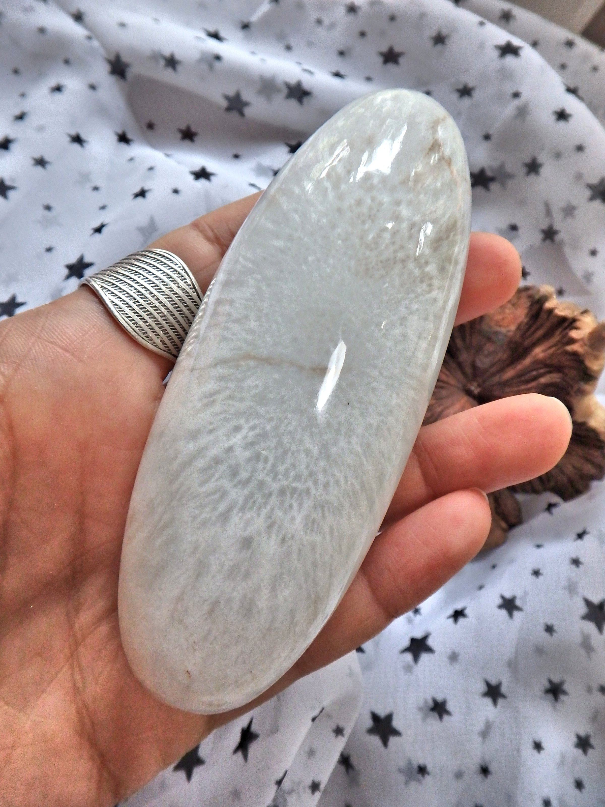 Blooming Flower Pattern Long Shiva Style Scolecite Specimen Carving - Earth Family Crystals