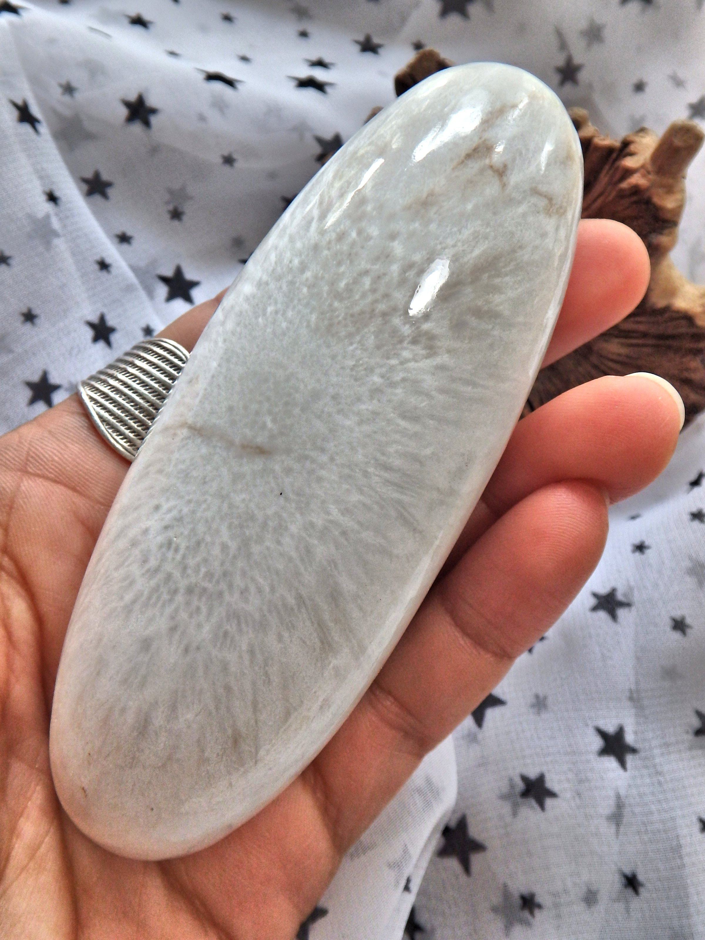 Blooming Flower Pattern Long Shiva Style Scolecite Specimen Carving - Earth Family Crystals