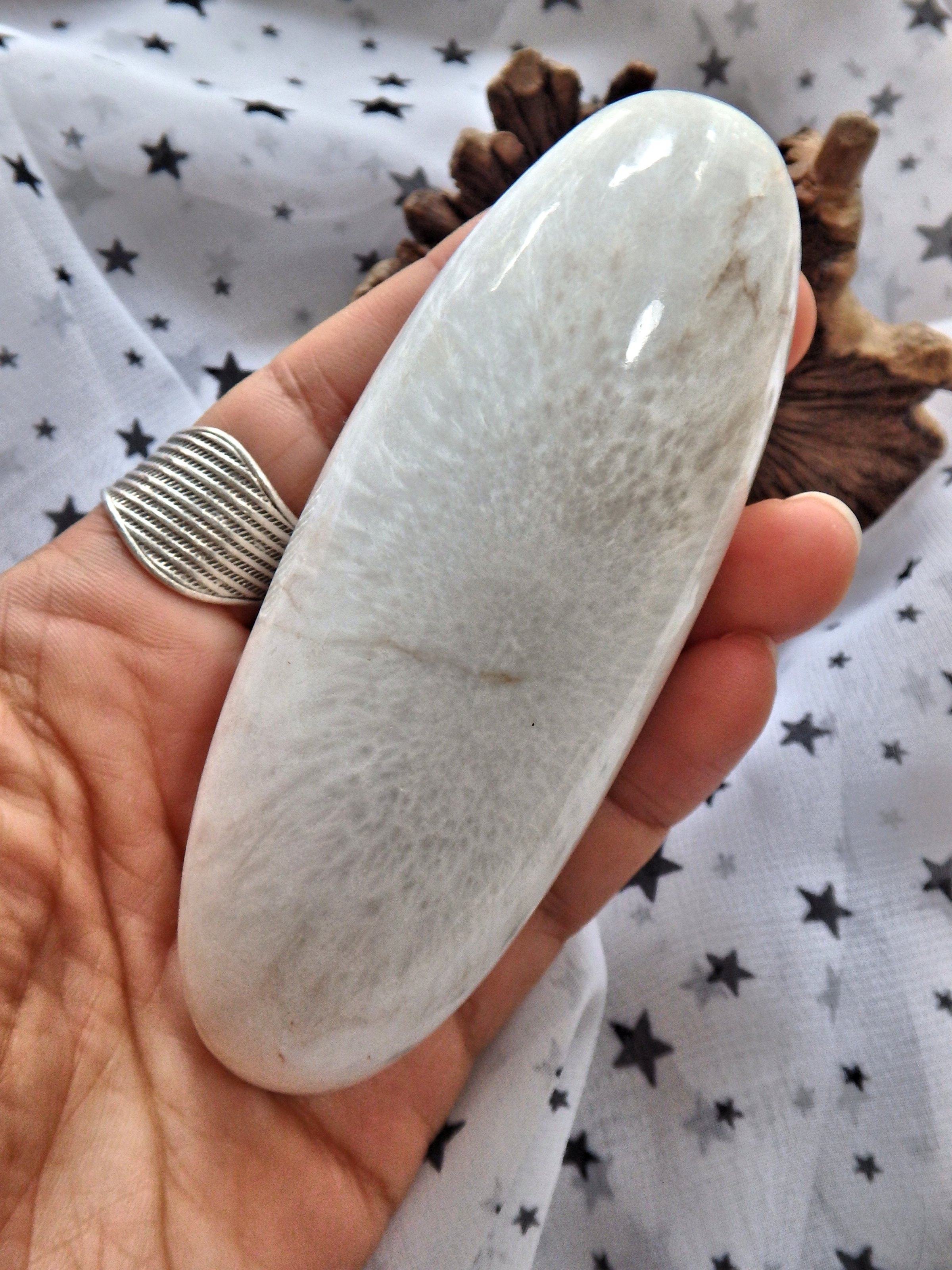 Blooming Flower Pattern Long Shiva Style Scolecite Specimen Carving - Earth Family Crystals