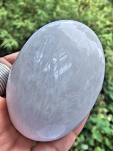 Silky White Patterns Scolecite Hand Held Specimen From India - Earth Family Crystals