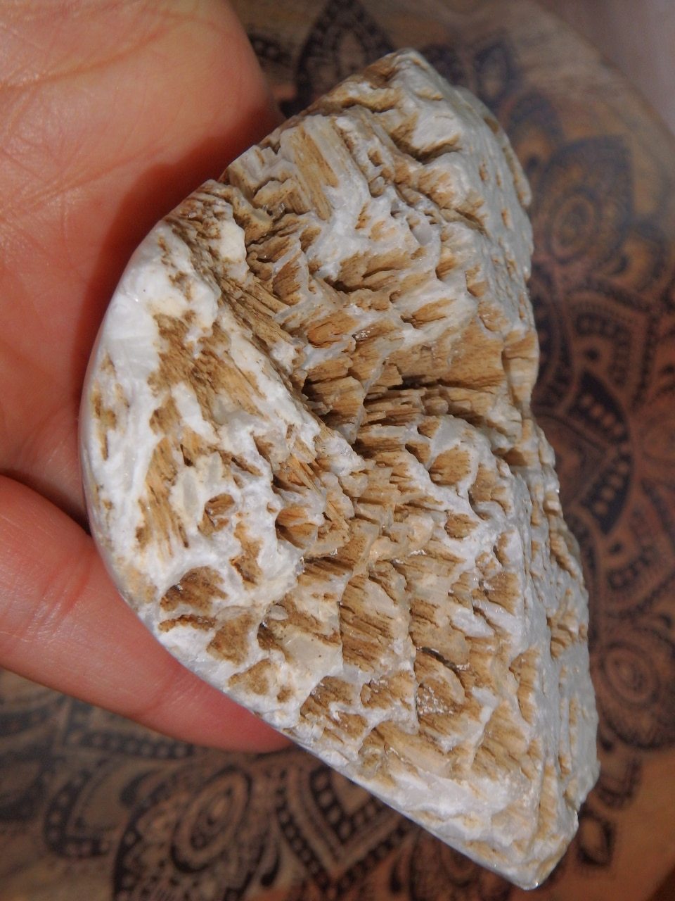 Fabulous Large Scolecite Partially Polished Dome Specimen - Earth Family Crystals