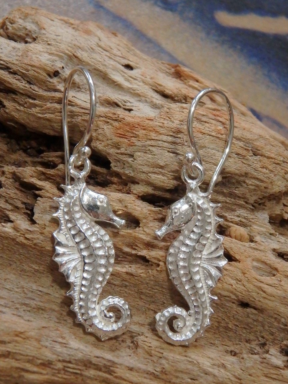 Precious Seahorse Sterling Silver Earrings - Earth Family Crystals