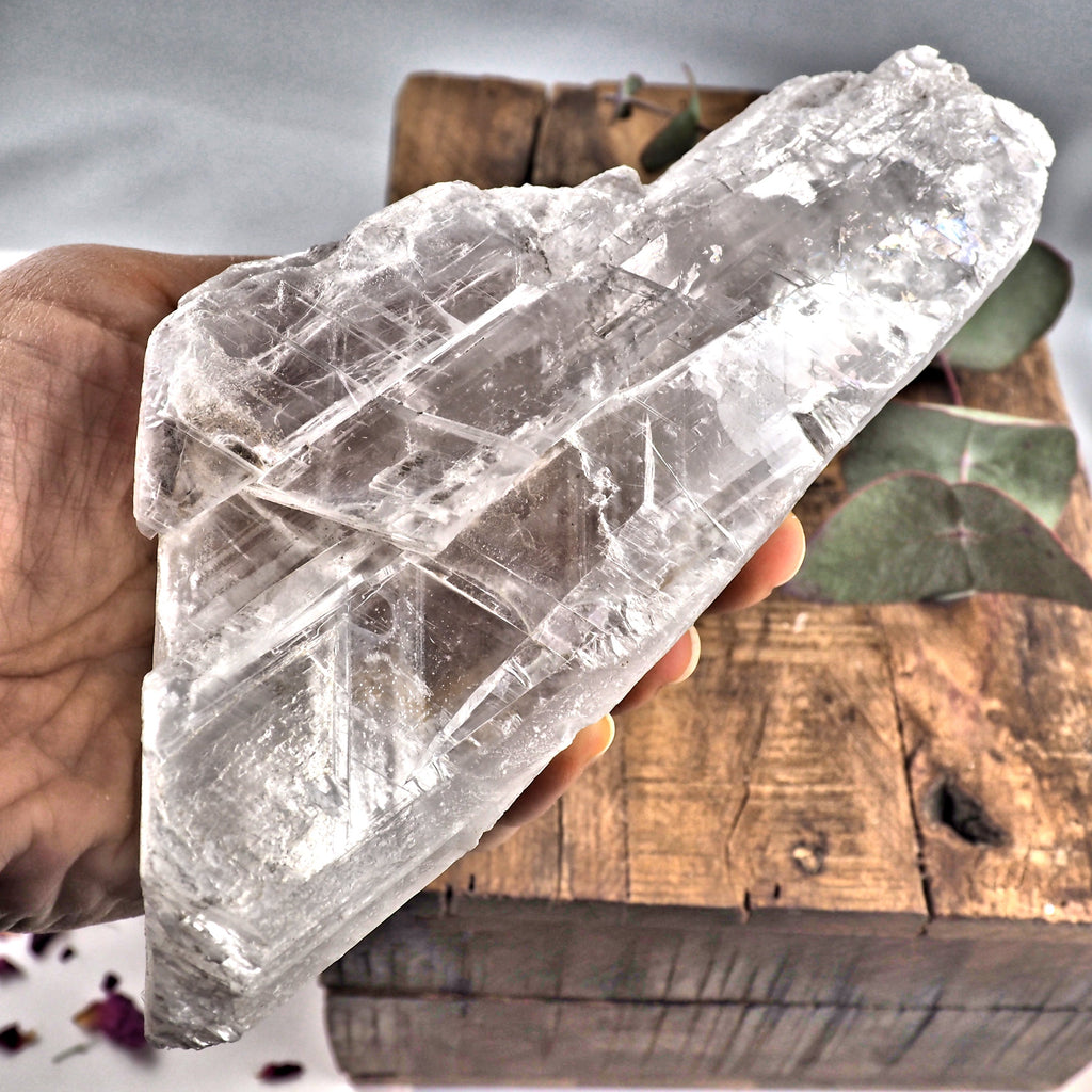 XL Chunky Optical Selenite Satin Spar Raw Specimen From Mexico - Earth Family Crystals