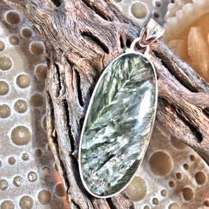 Serendipity Seraphinite Pendant Sterling Silver (Includes Silver Chain)