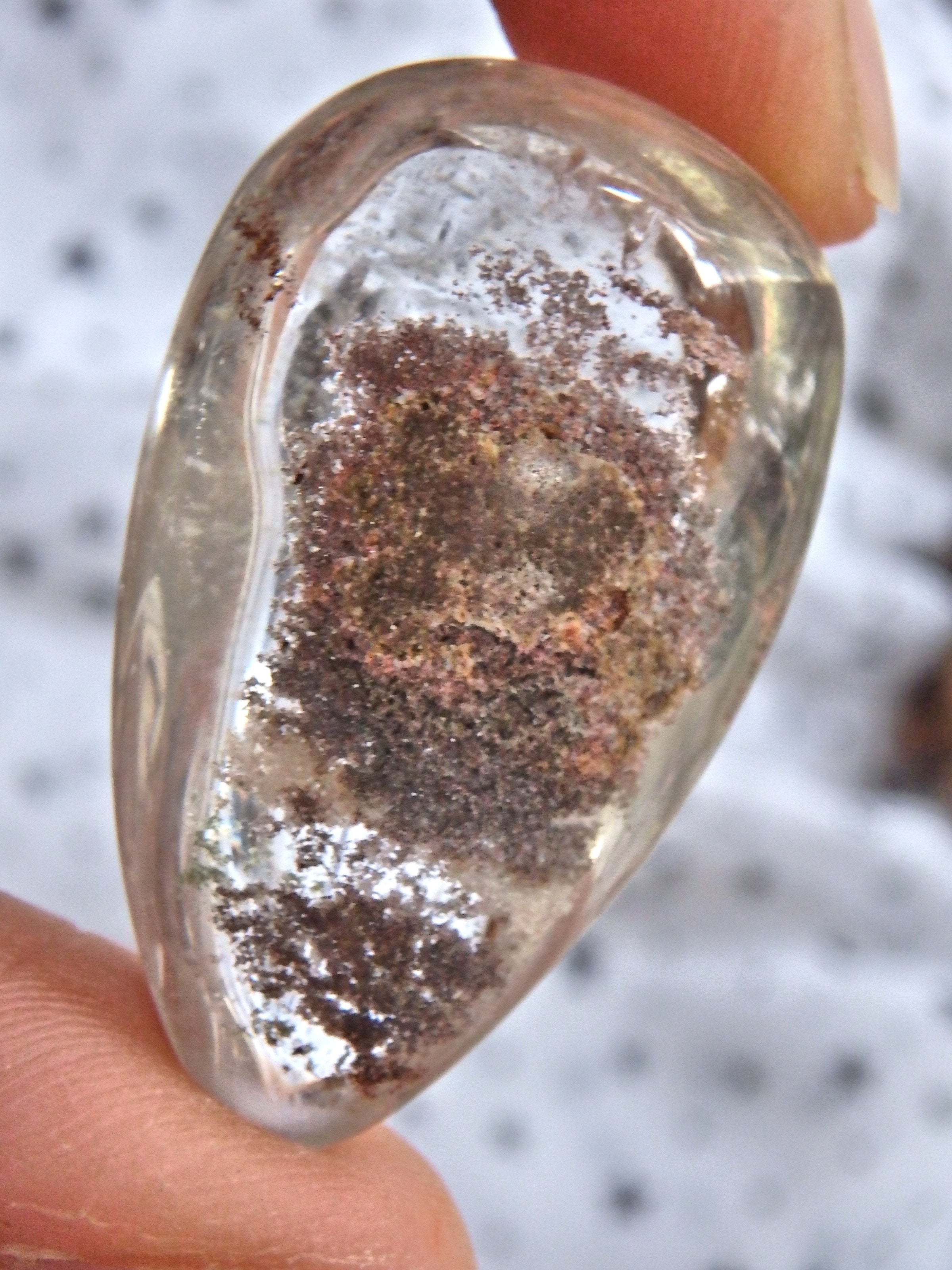 Shamanic Dream Quartz Tear Drop Shape Hand Held Specimen From Brazil 1