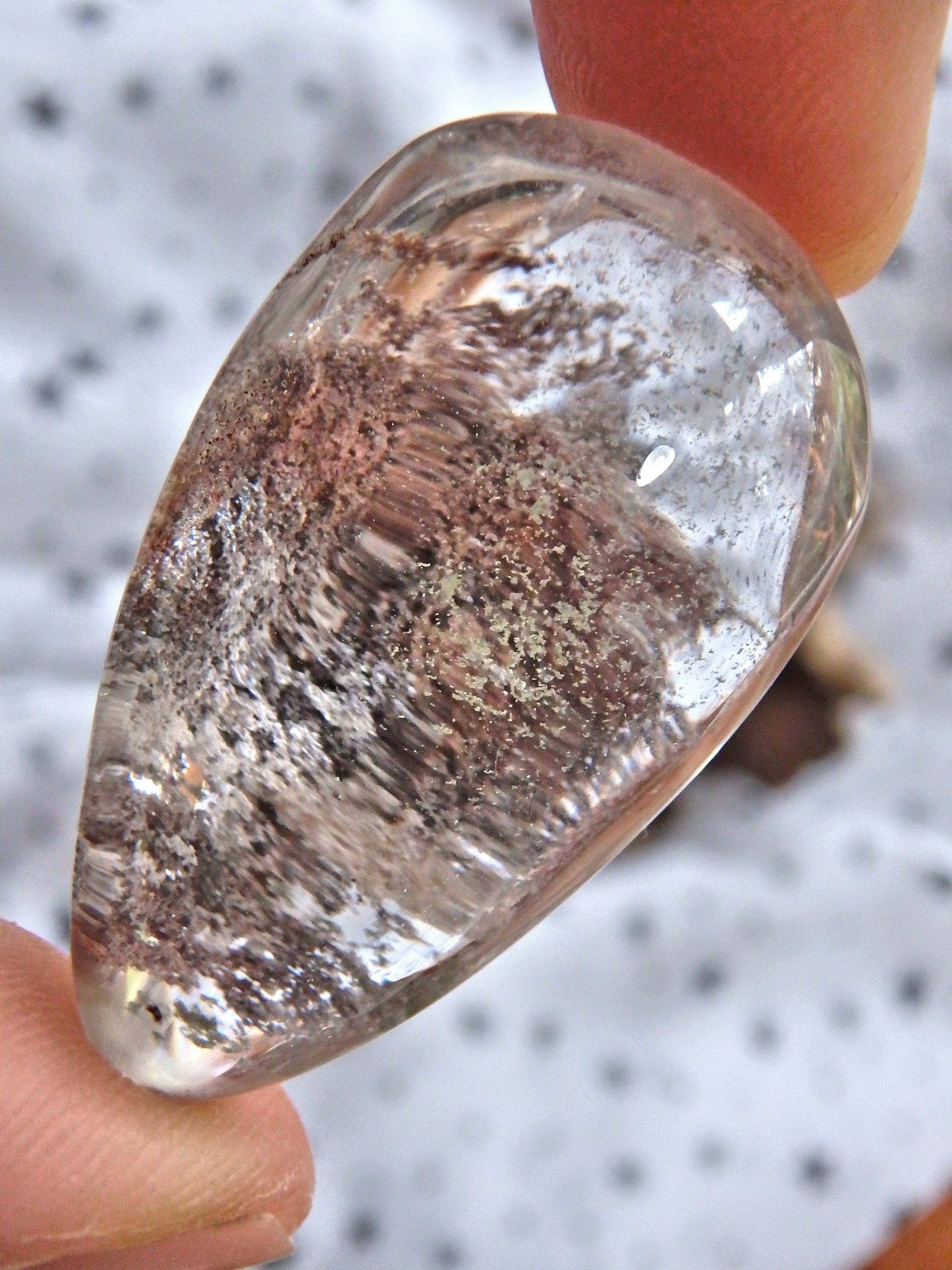 Shamanic Dream Quartz Tear Drop Shape Hand Held Specimen From Brazil 1