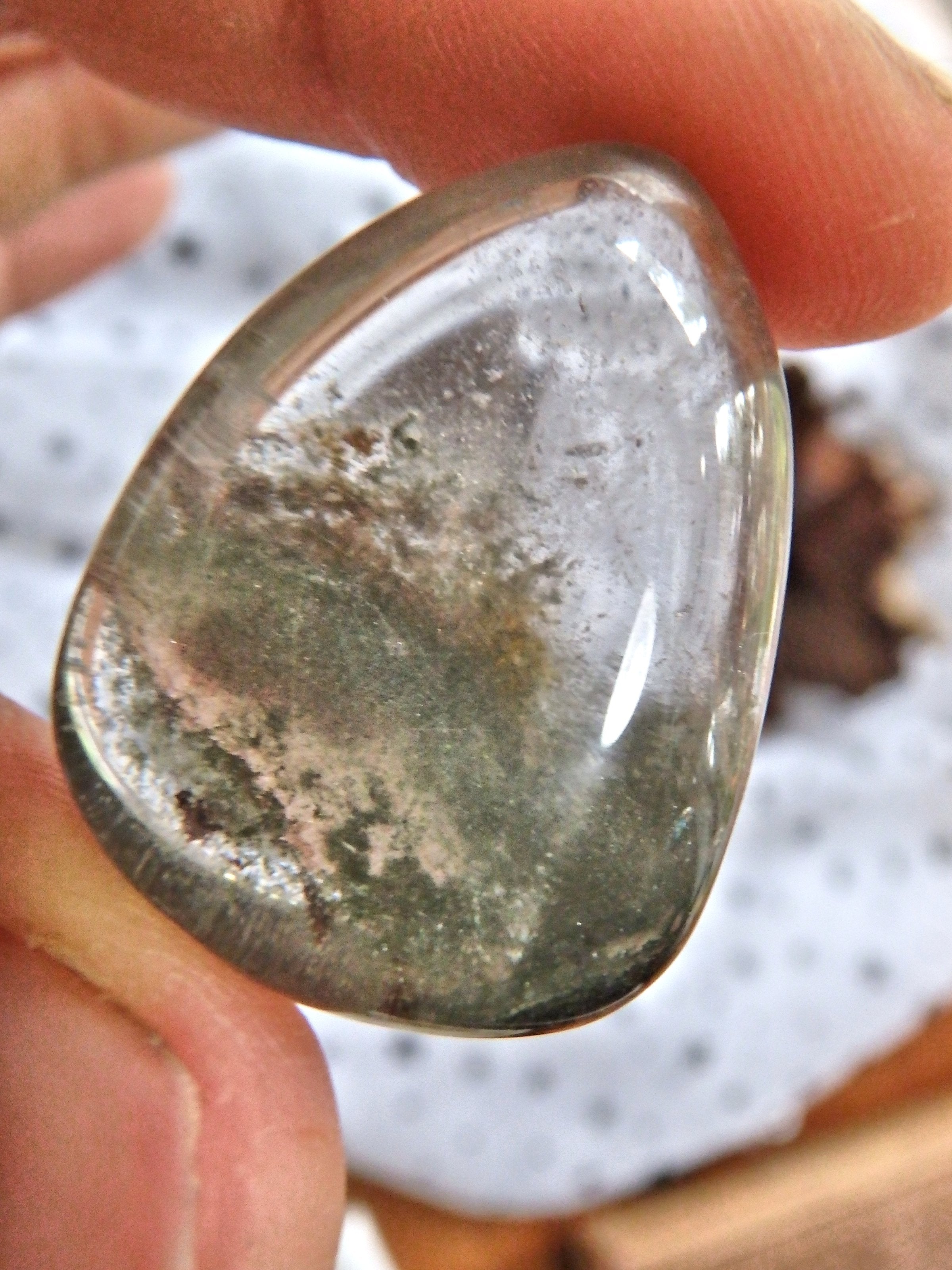 Shamanic Dream Quartz Tear Drop Shape Hand Held Specimen From Brazil 2