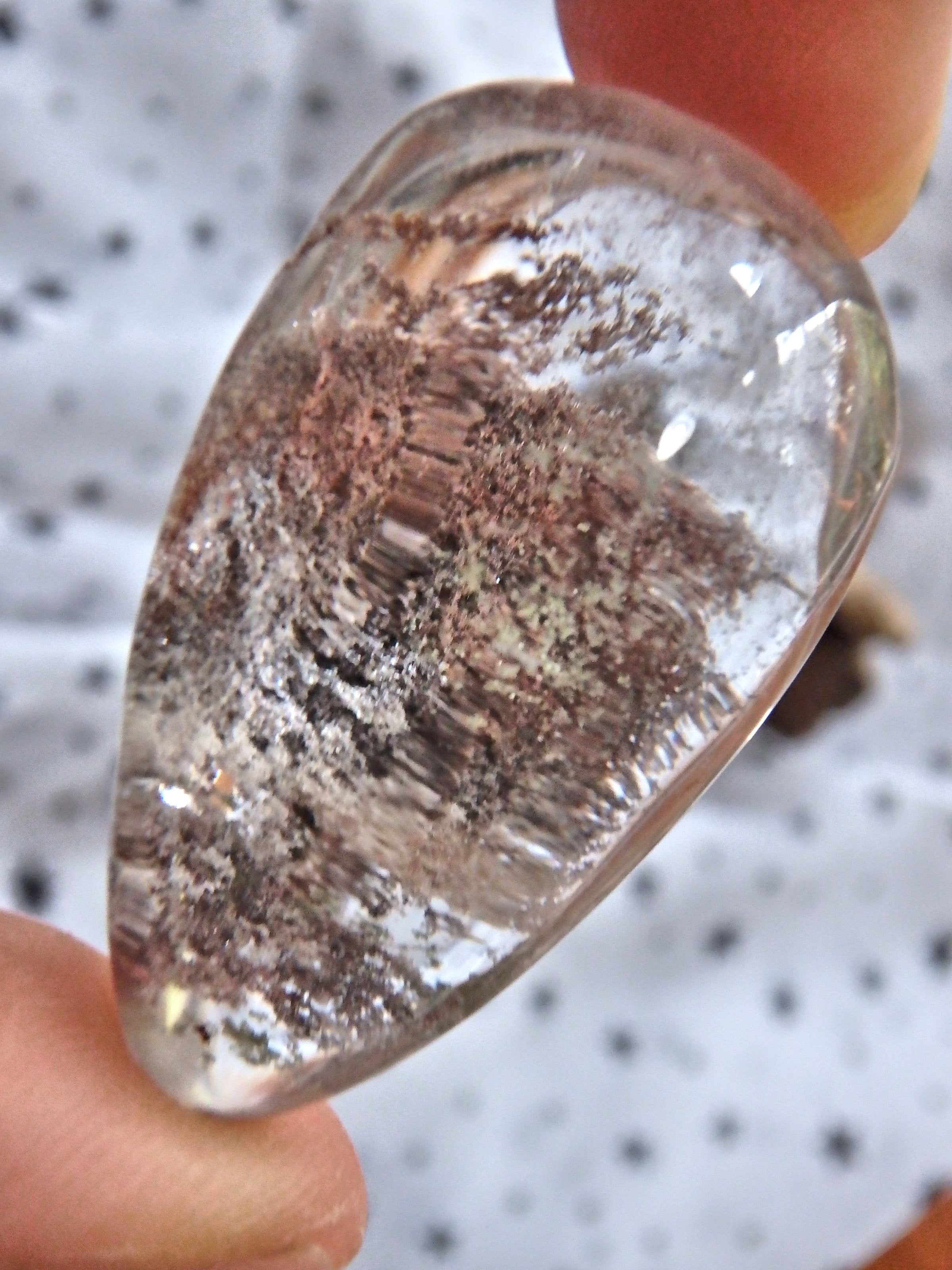 Shamanic Dream Quartz Tear Drop Shape Hand Held Specimen From Brazil 1