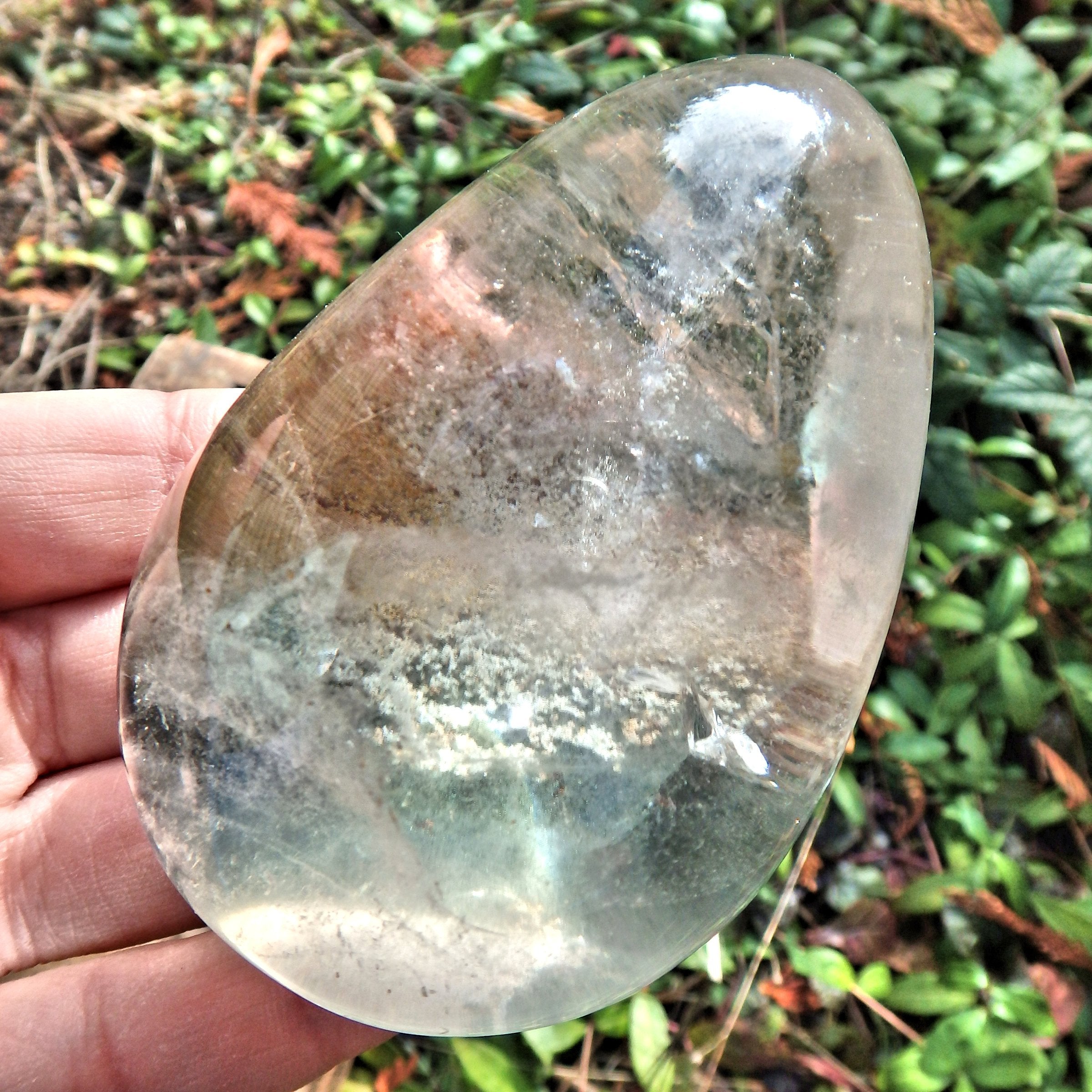 Optical Large  Shamanic Dream Stone Seer Quartz Partially Polished From Brazil