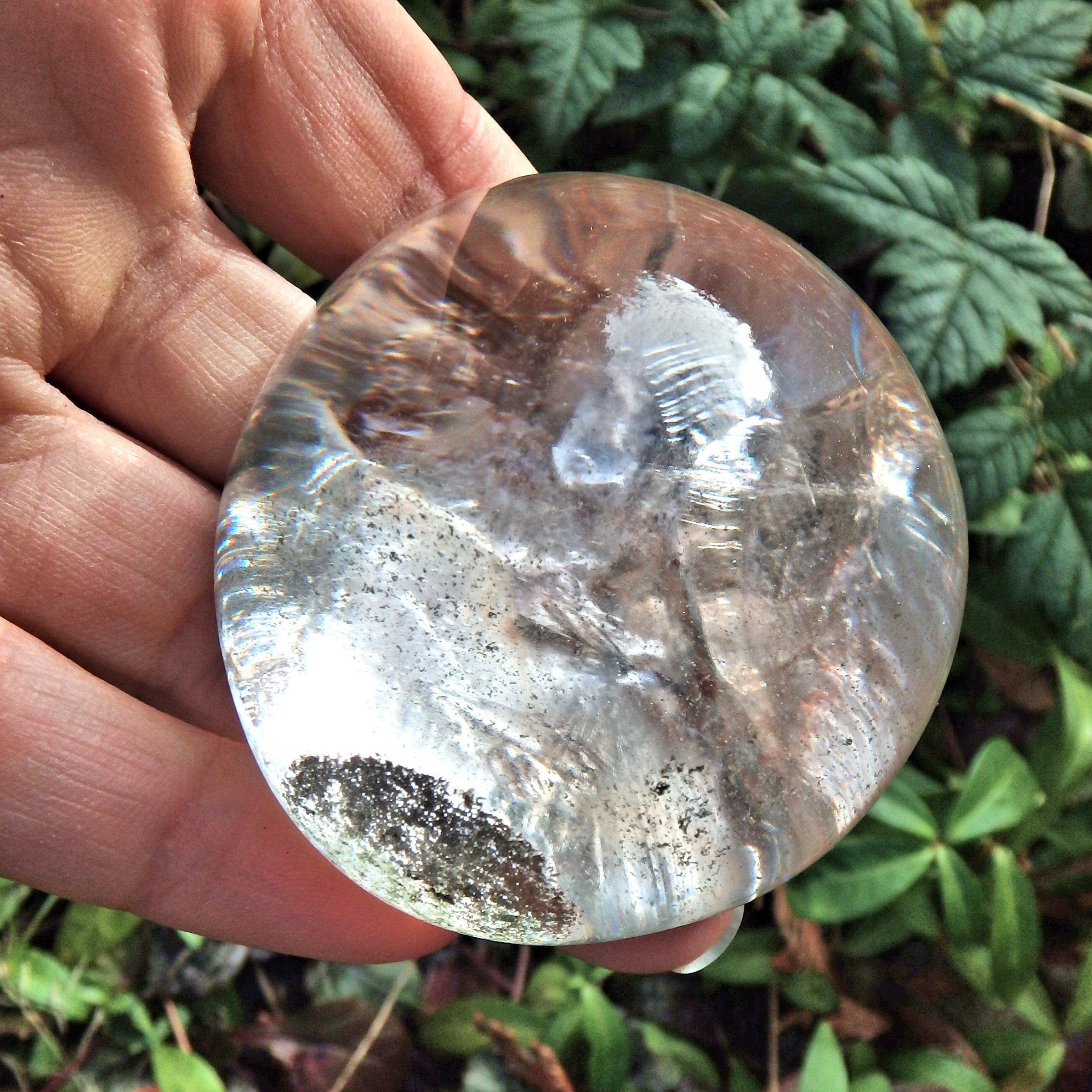 Gorgeous Round & Optical Shamanic Dream Stone Seer Quartz Partially Polished From Brazil - Earth Family Crystals