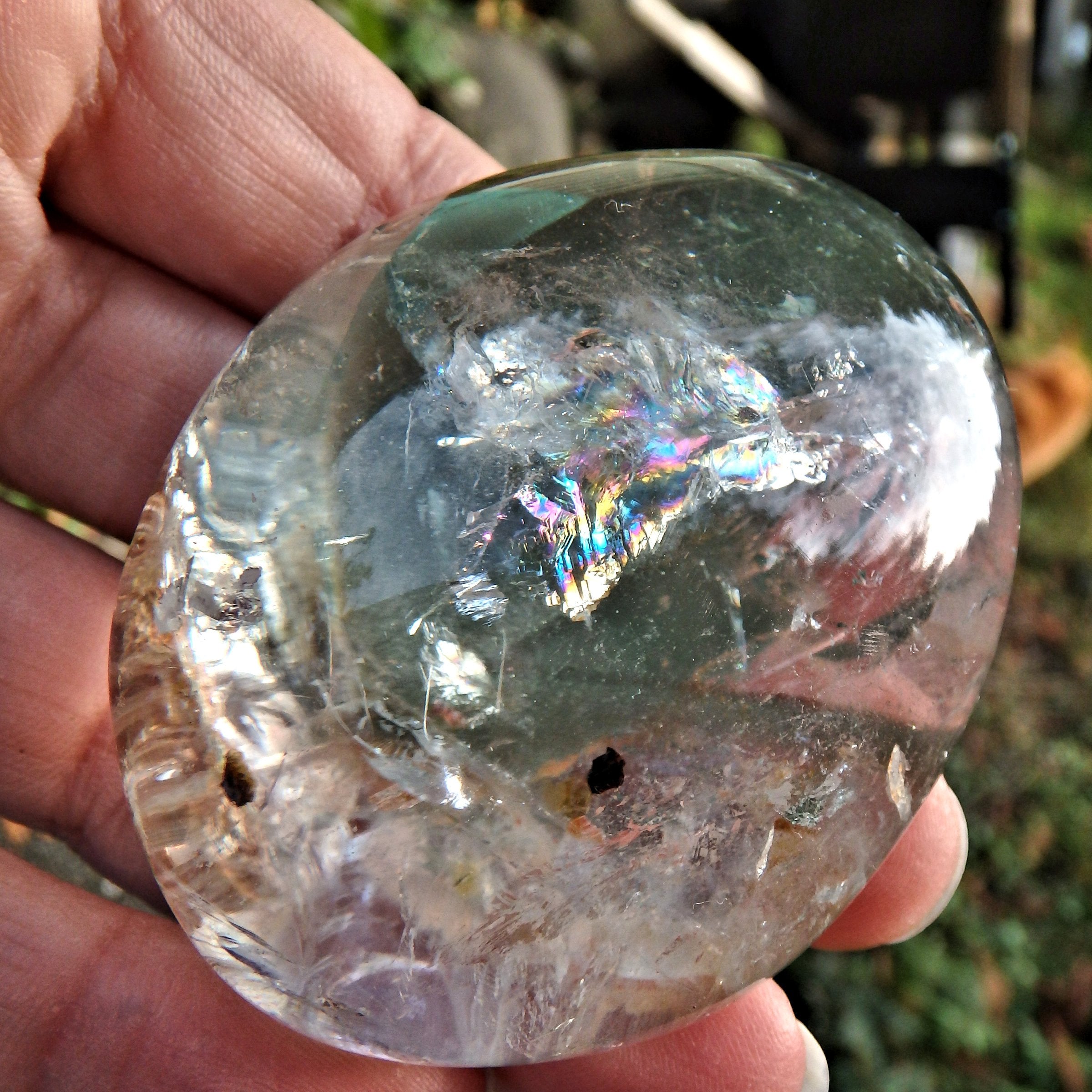 Rainbow Loaded~Mesmerizing Shamanic Dream Stone Seer Quartz Partially Polished From Brazil - Earth Family Crystals