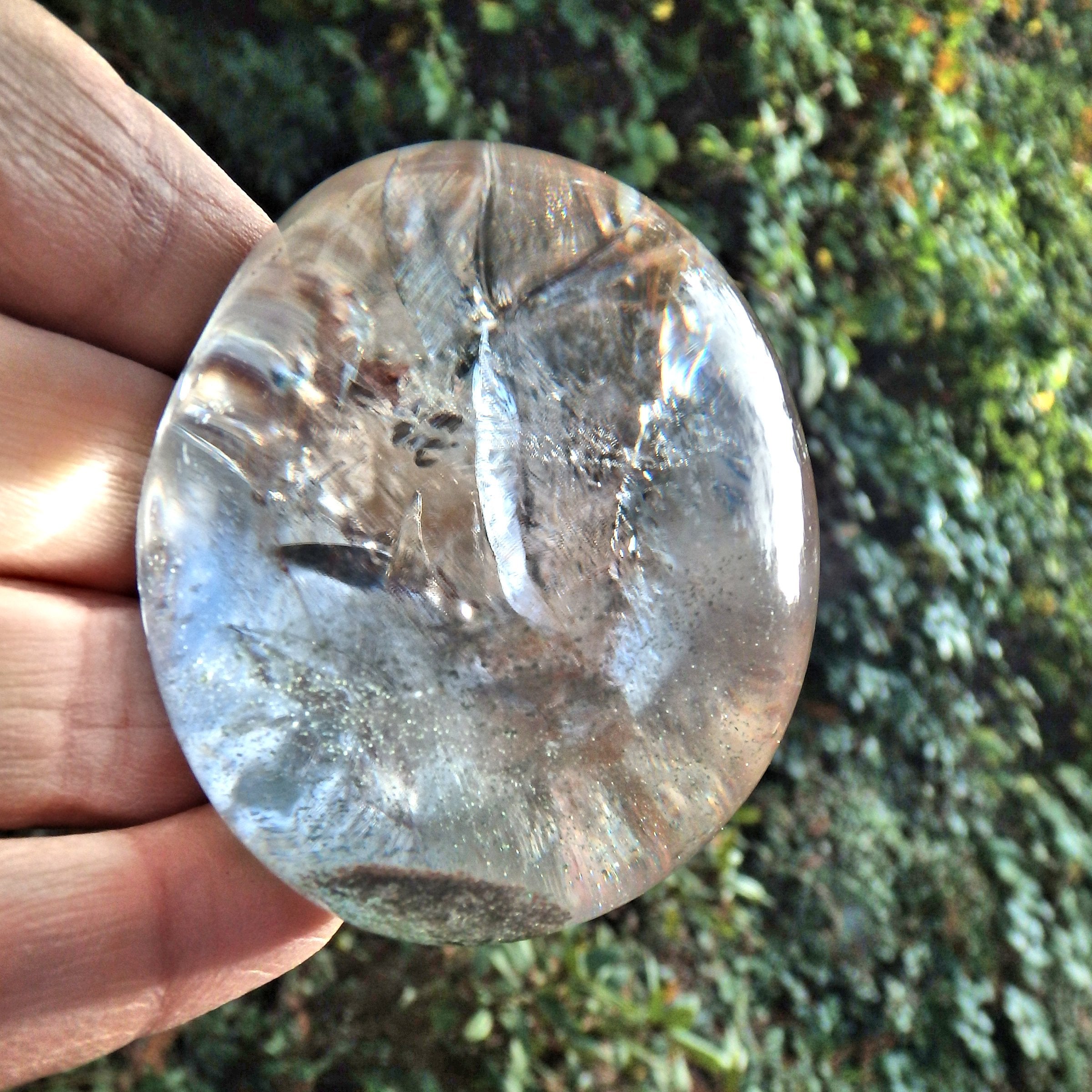 Gorgeous Round & Optical Shamanic Dream Stone Seer Quartz Partially Polished From Brazil - Earth Family Crystals