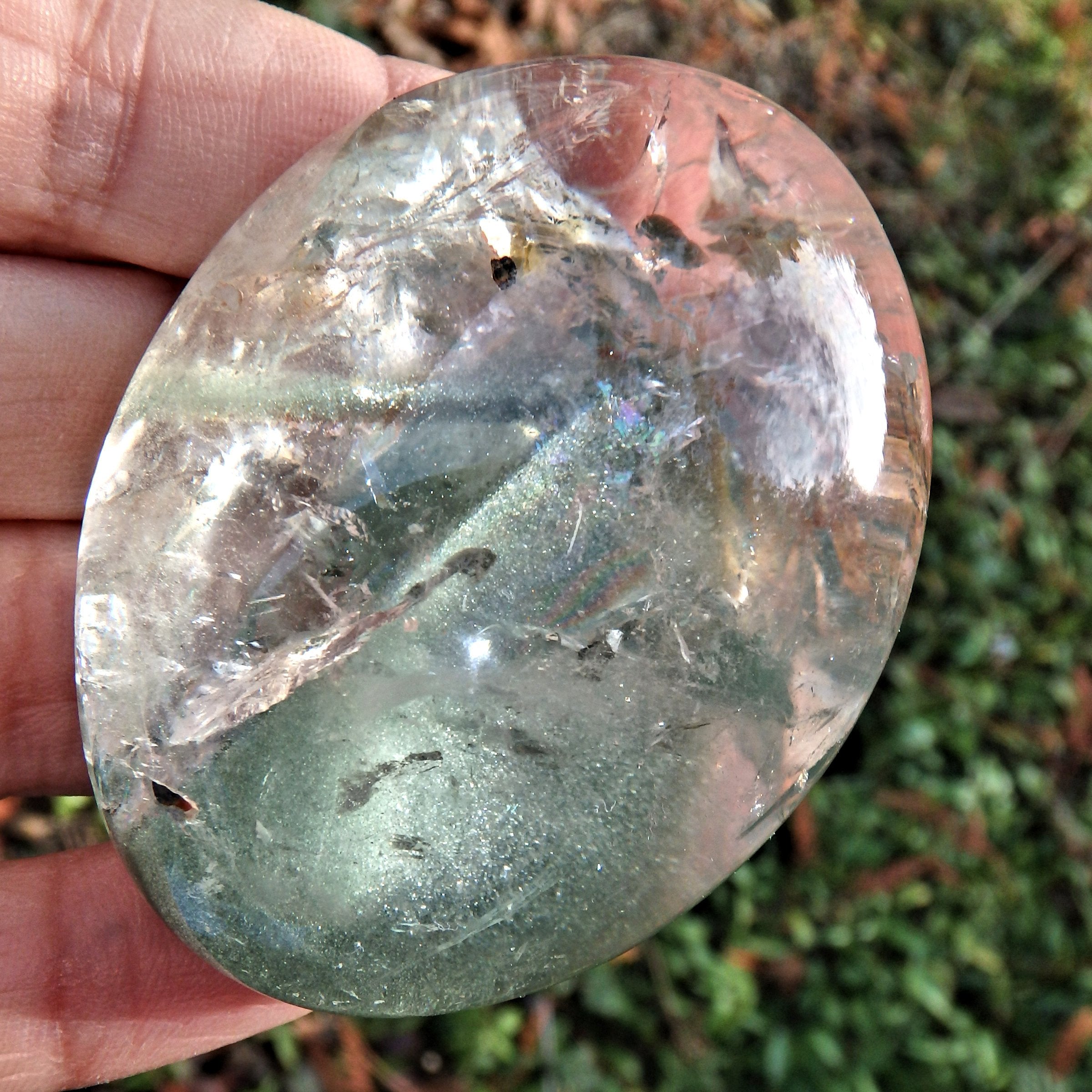 Rainbow Loaded~Mesmerizing Shamanic Dream Stone Seer Quartz Partially Polished From Brazil - Earth Family Crystals