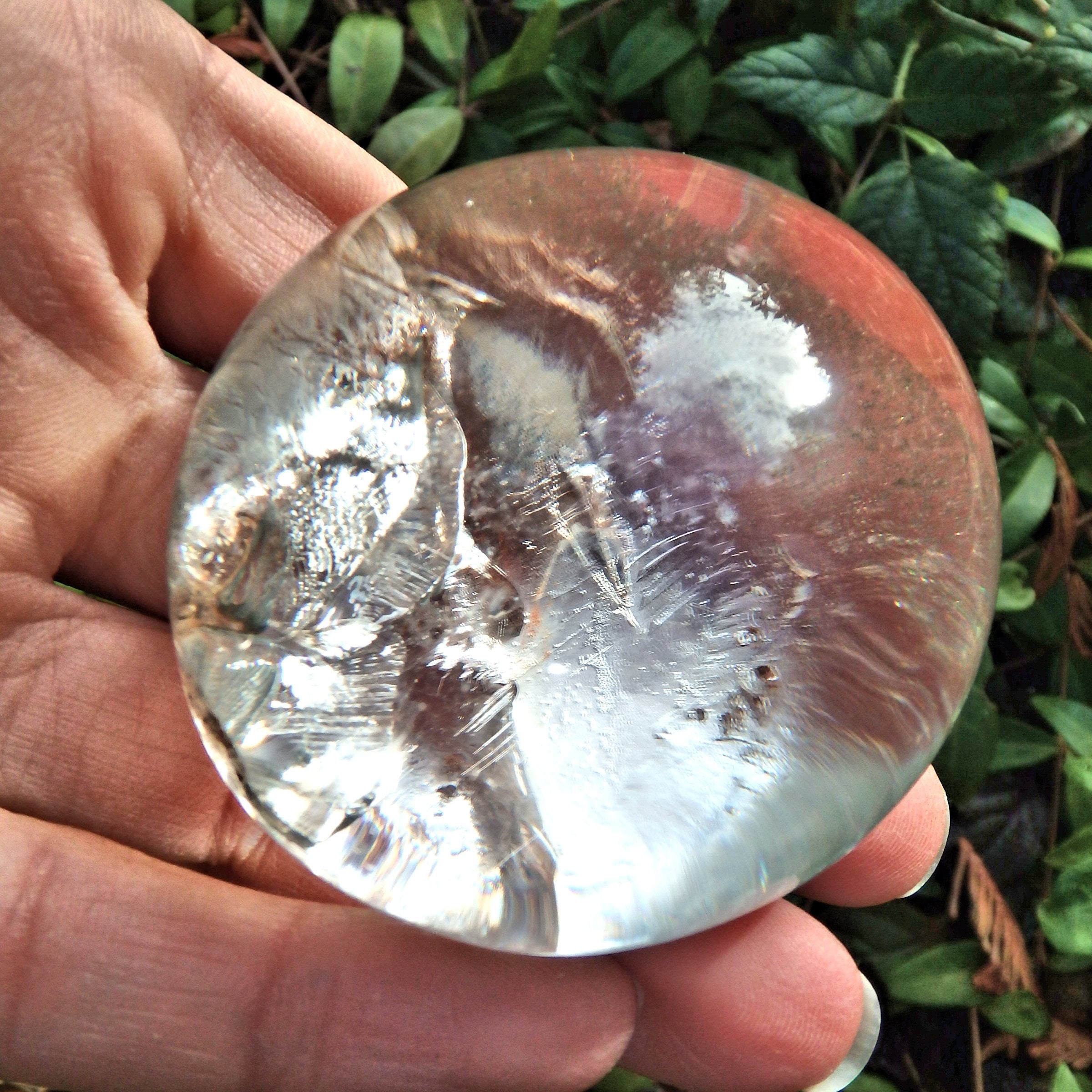 Gorgeous Round & Optical Shamanic Dream Stone Seer Quartz Partially Polished From Brazil - Earth Family Crystals
