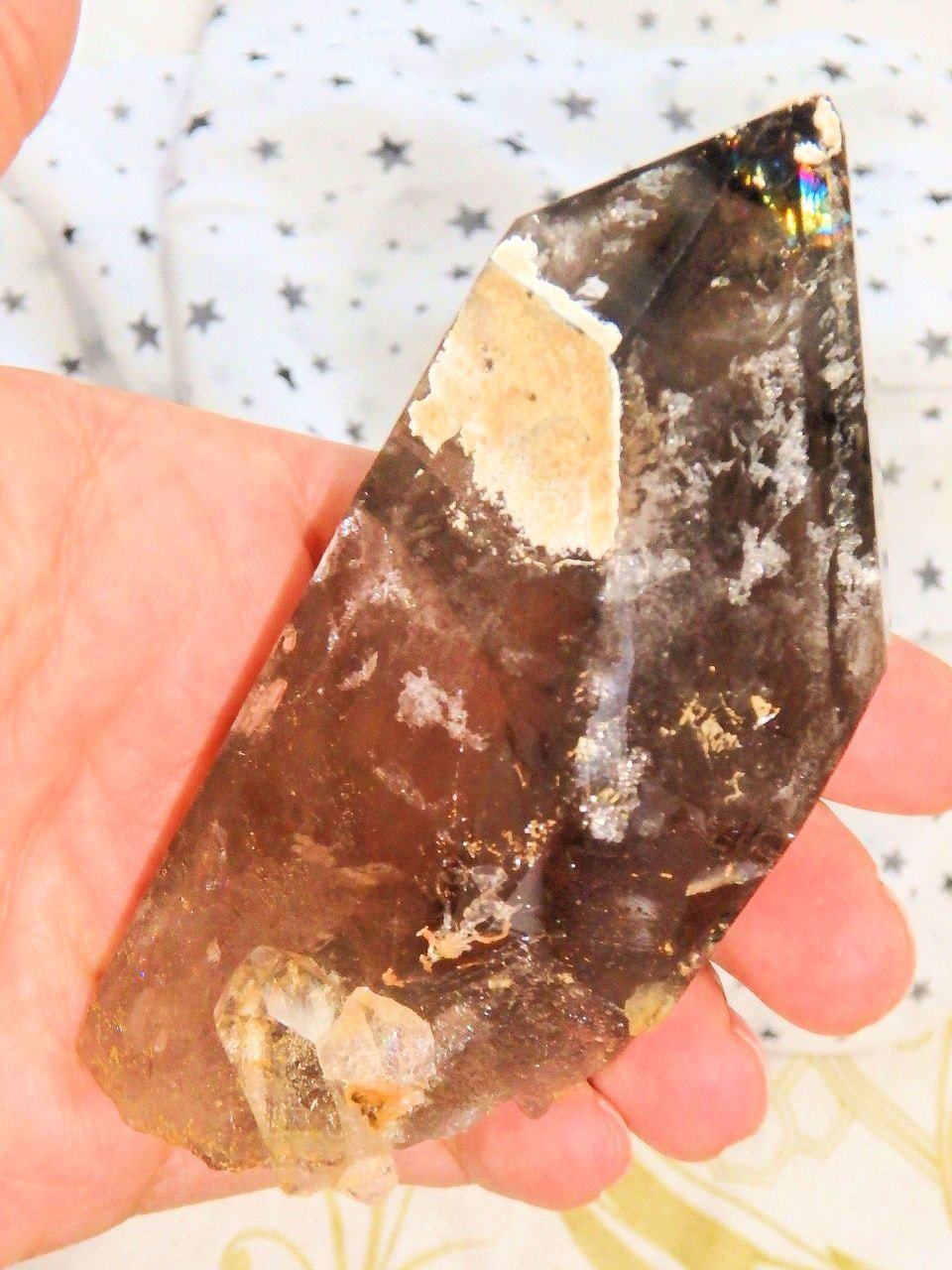 Brilliant Self Healed Natural Smoky Quartz With Attached Baby Specimen From Malawi - Earth Family Crystals