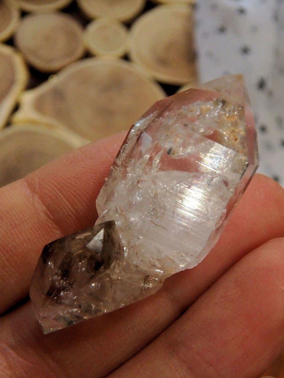 DT Brandberg Clear & Smoky Quartz Mother & Babe Collectors Specimen - Earth Family Crystals