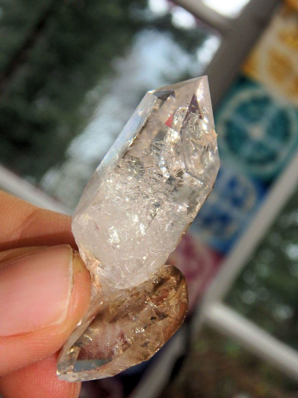 DT Brandberg Clear & Smoky Quartz Mother & Babe Collectors Specimen - Earth Family Crystals