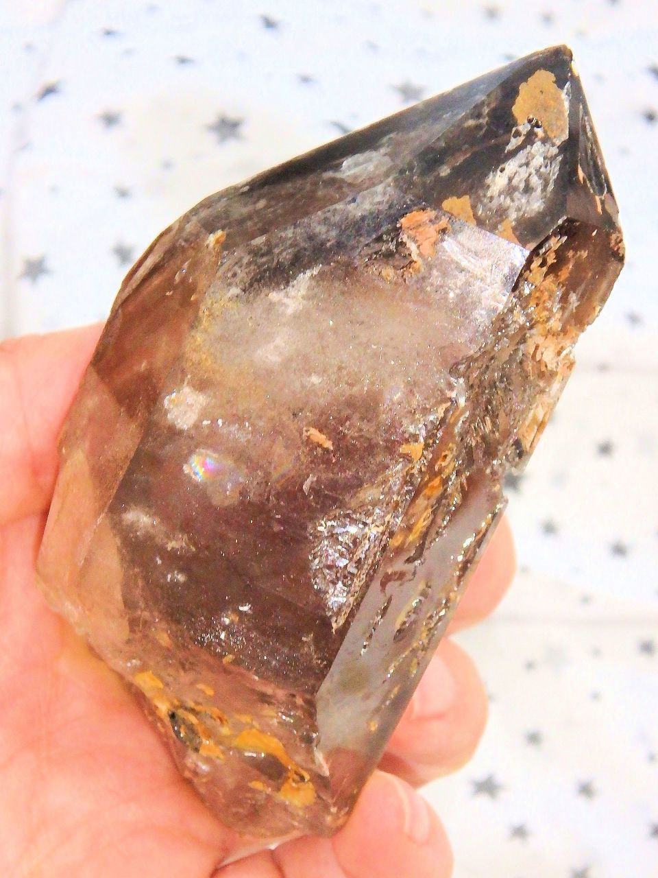Brilliant Self Healed Natural Smoky Quartz With Attached Baby Specimen From Malawi - Earth Family Crystals