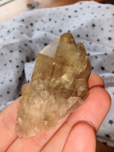 Cathedral Smoky Citrine Quartz Hand Held Point - Earth Family Crystals