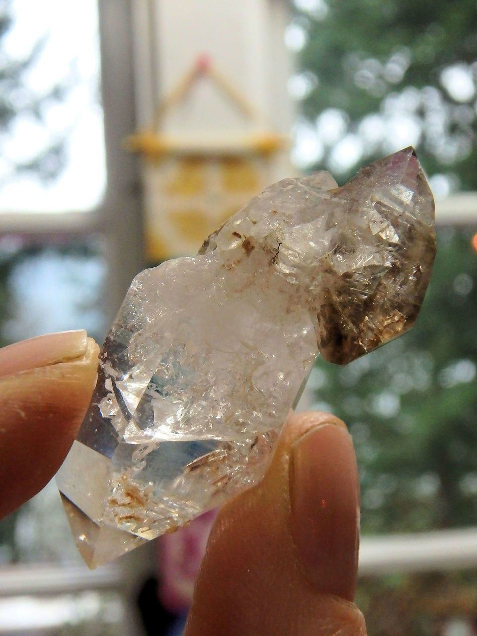 DT Brandberg Clear & Smoky Quartz Mother & Babe Collectors Specimen - Earth Family Crystals