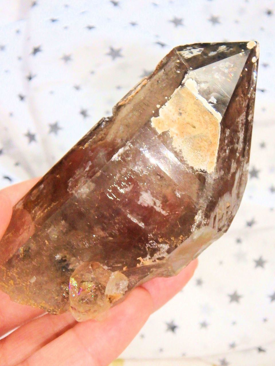Brilliant Self Healed Natural Smoky Quartz With Attached Baby Specimen From Malawi - Earth Family Crystals