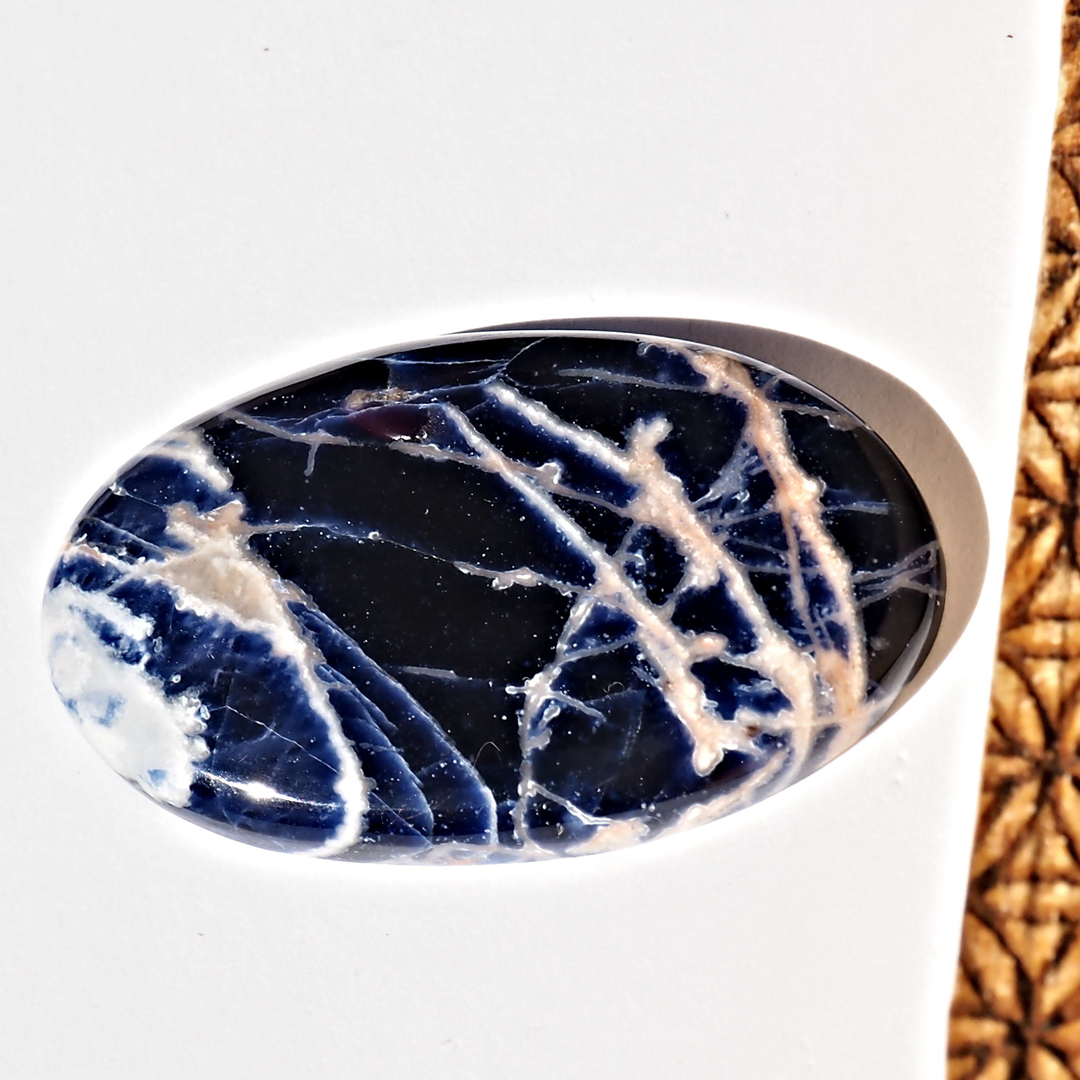 Deep Blue Sodalite Cabochon Carving Ideal for Crafting - Earth Family Crystals