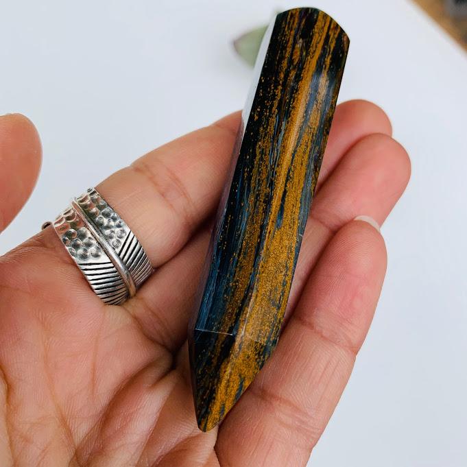 Unique & Stunning Healing Pietersite Wand Carving #1 - Earth Family Crystals