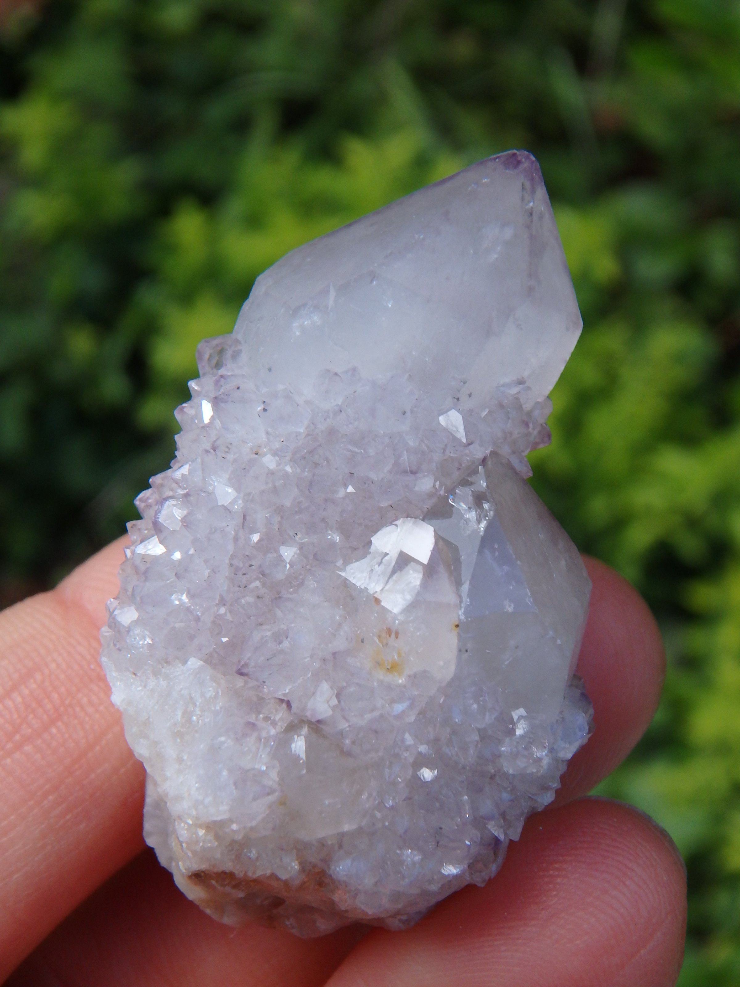 Cute Light Purple Spirit Quartz Cluster From South Africa - Earth Family Crystals