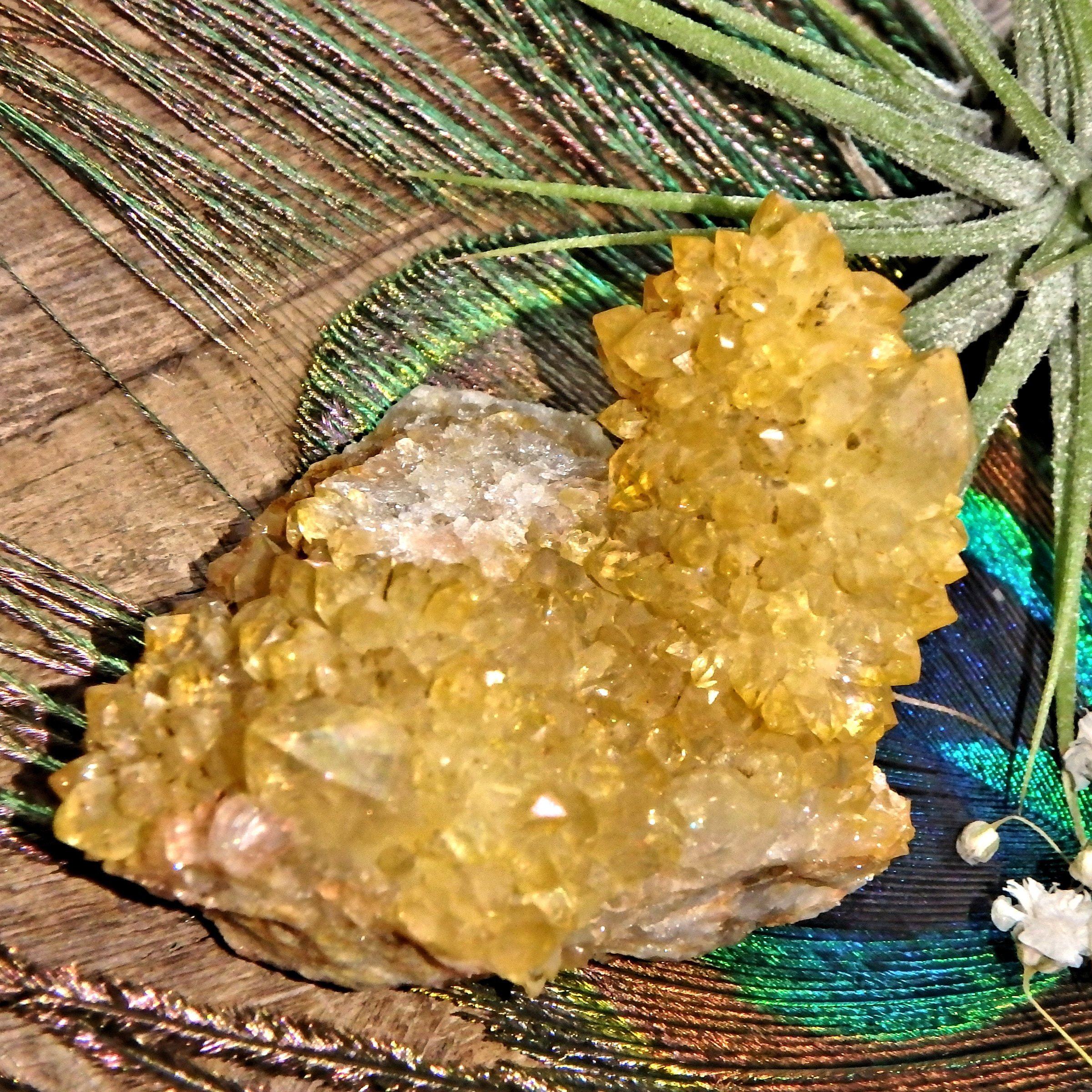 Completely Natural Golden Citrine Sparkly Spirit Quartz Cluster 1 - Earth Family Crystals