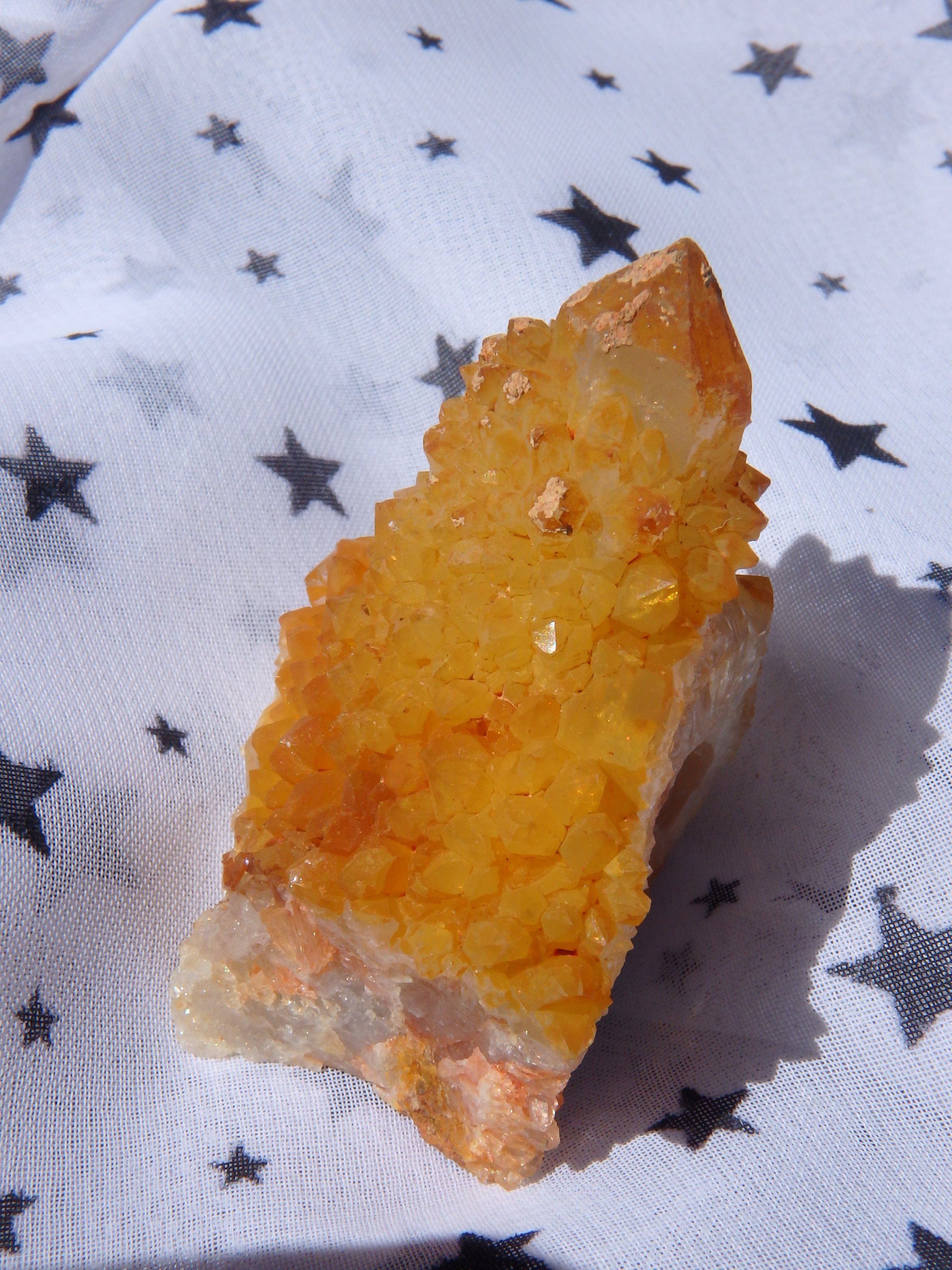 Completely Natural Standing Golden Citrine Spirit Quartz Specimen - Earth Family Crystals