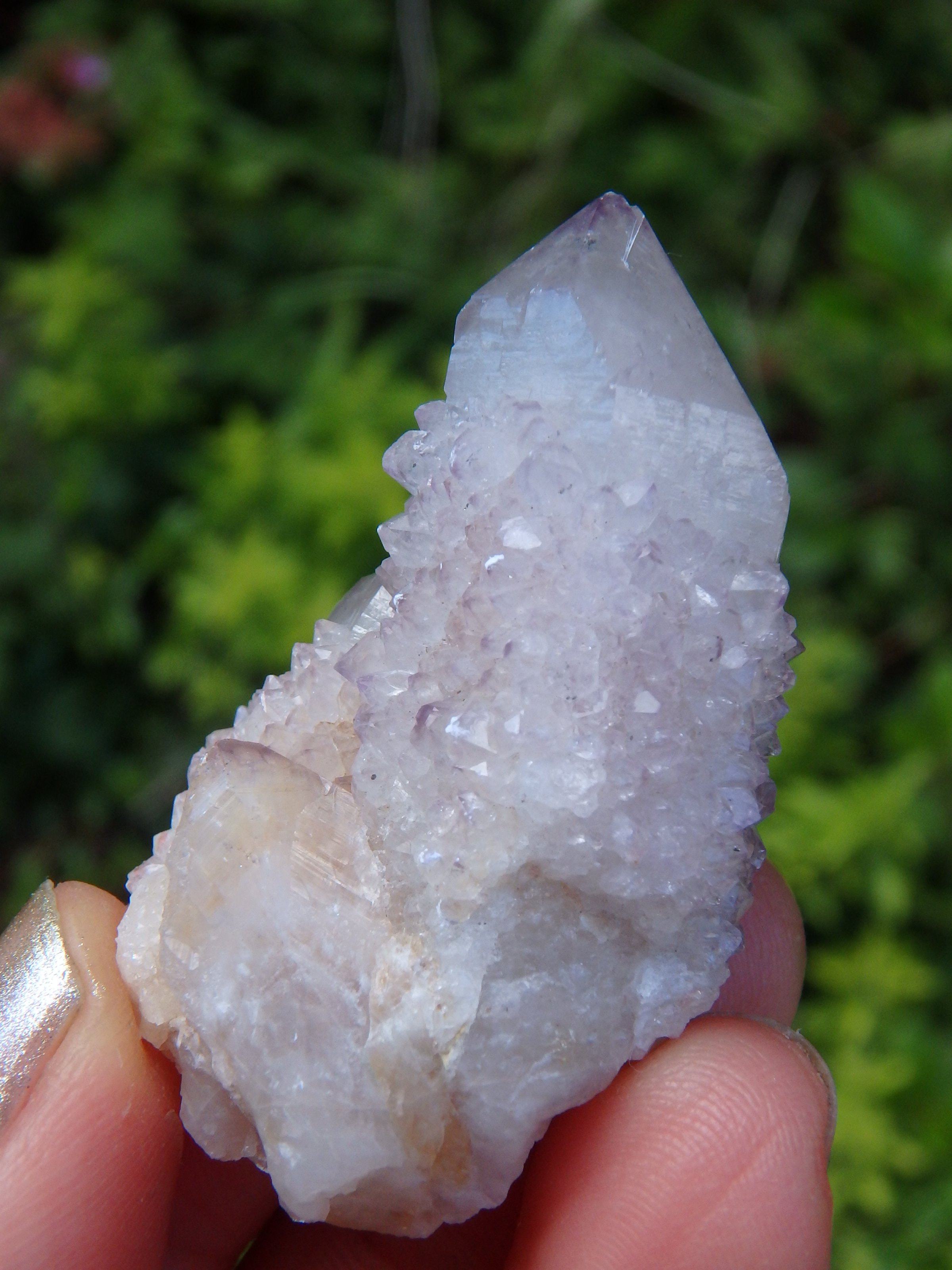 Cute Light Purple Spirit Quartz Cluster From South Africa - Earth Family Crystals
