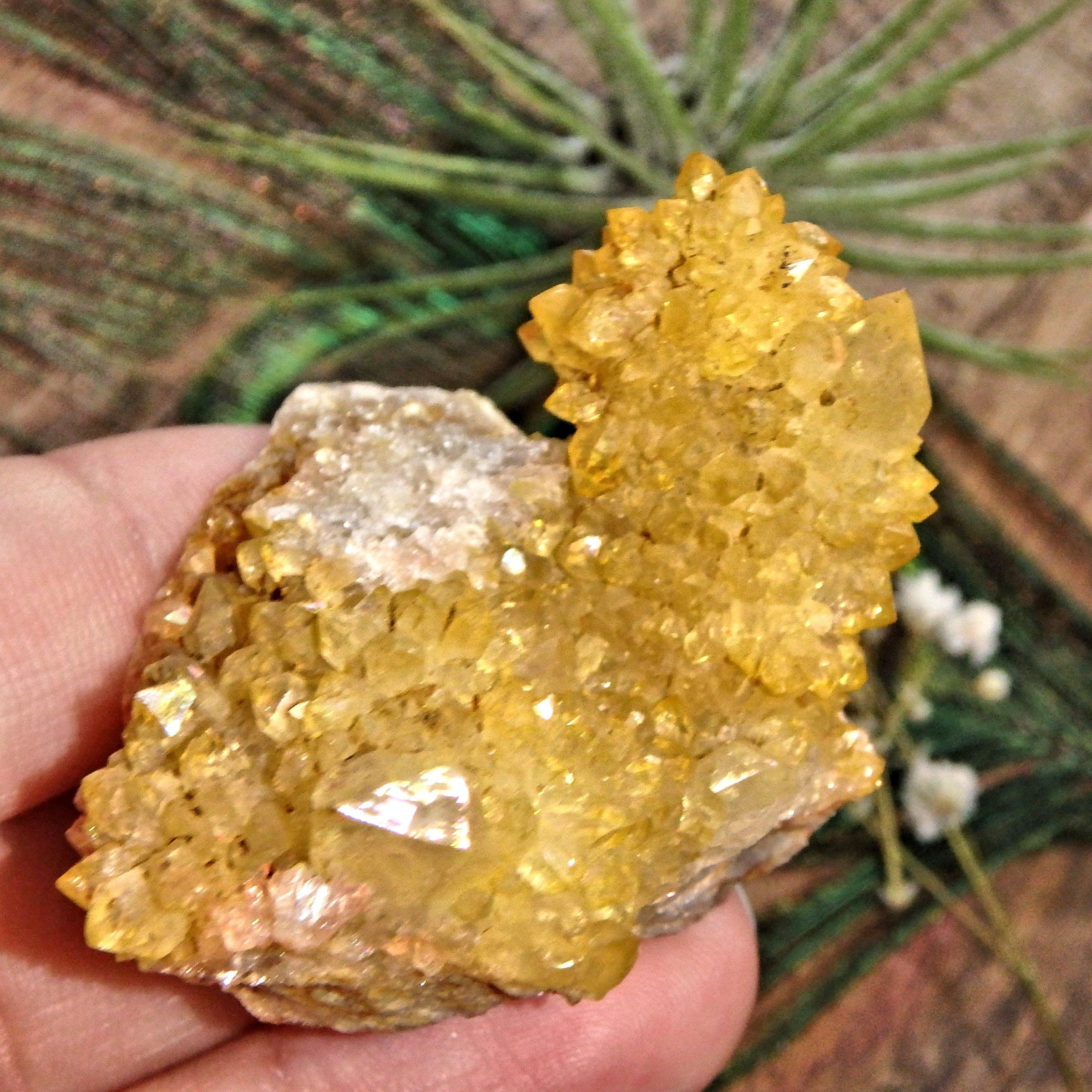 Completely Natural Golden Citrine Sparkly Spirit Quartz Cluster 1 - Earth Family Crystals