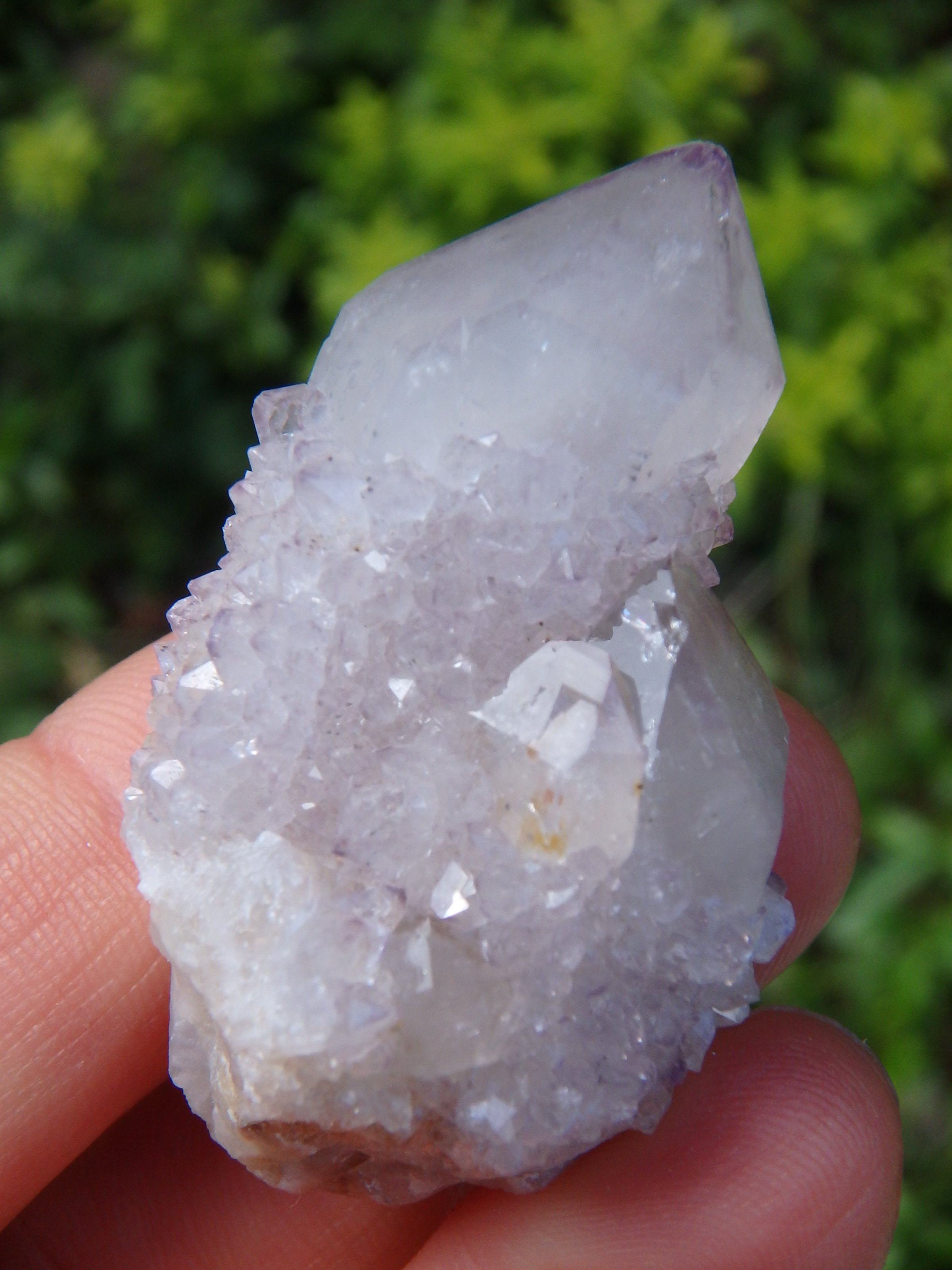 Cute Light Purple Spirit Quartz Cluster From South Africa - Earth Family Crystals