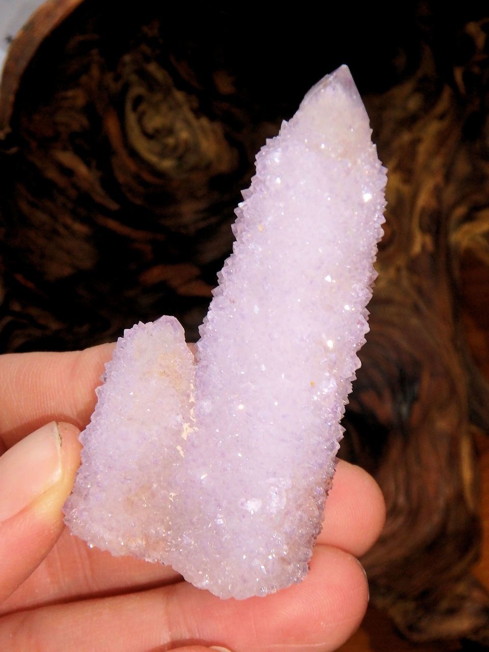 Twin Sparkles Amethyst Spirit Quartz With Red Hematite Inclusions - Earth Family Crystals