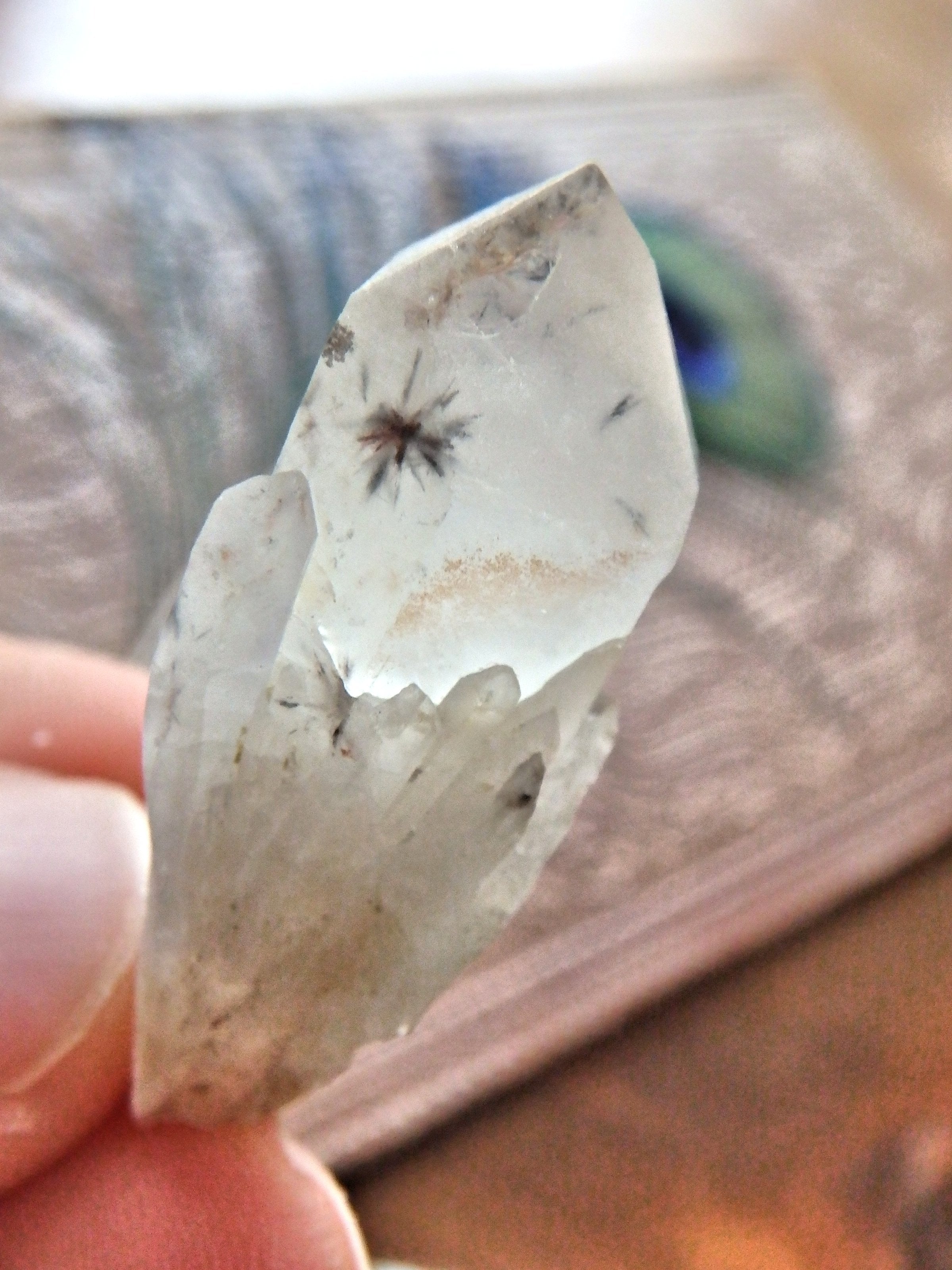 Very Rare Collectors Specimen~Dainty Star Hollandite Elestial Point From Madagascar - Earth Family Crystals