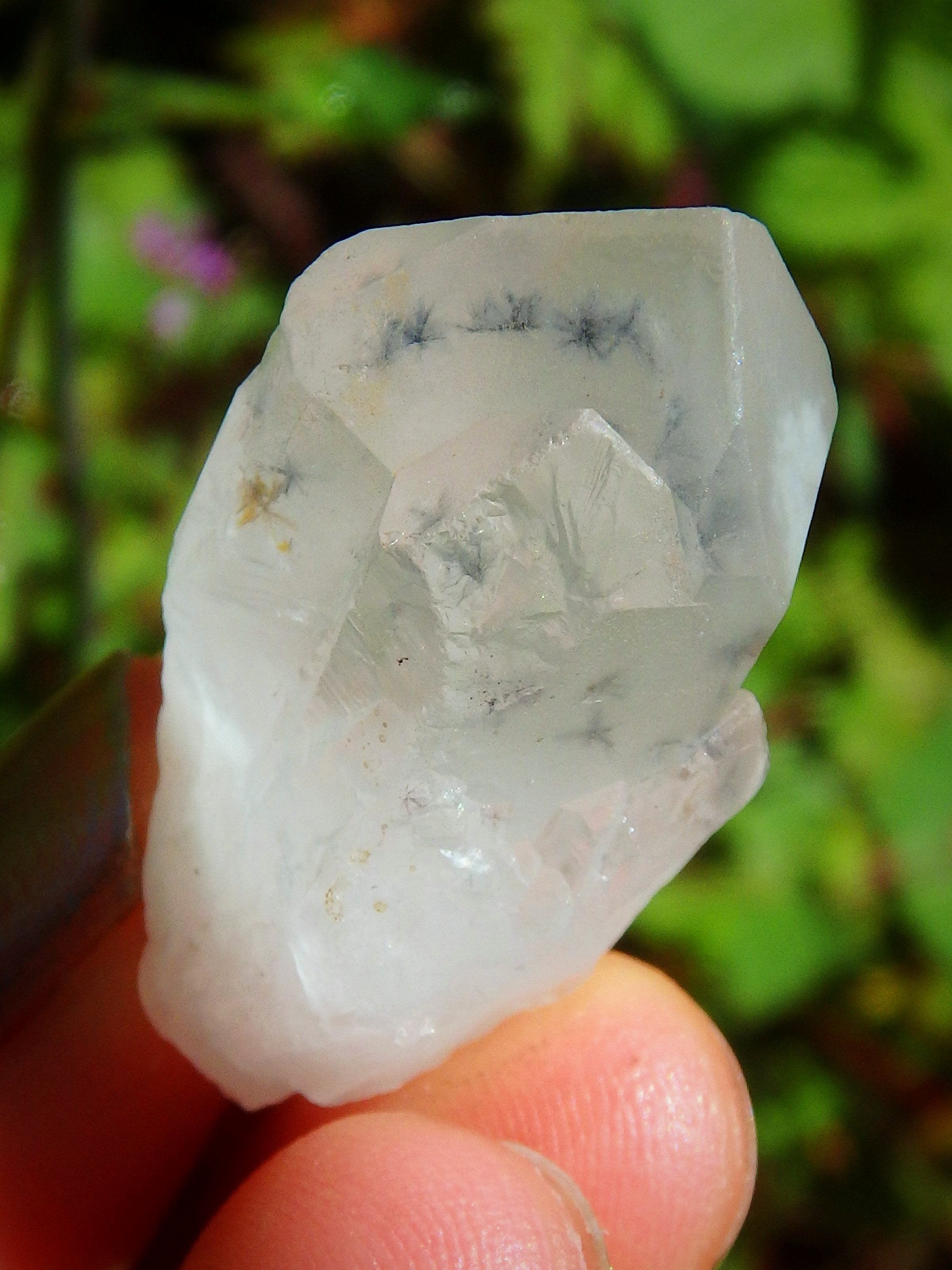 Very Rare~Star Hollandite Quartz Point With Phantom Collectors Dainty Specimen From Madagascar - Earth Family Crystals