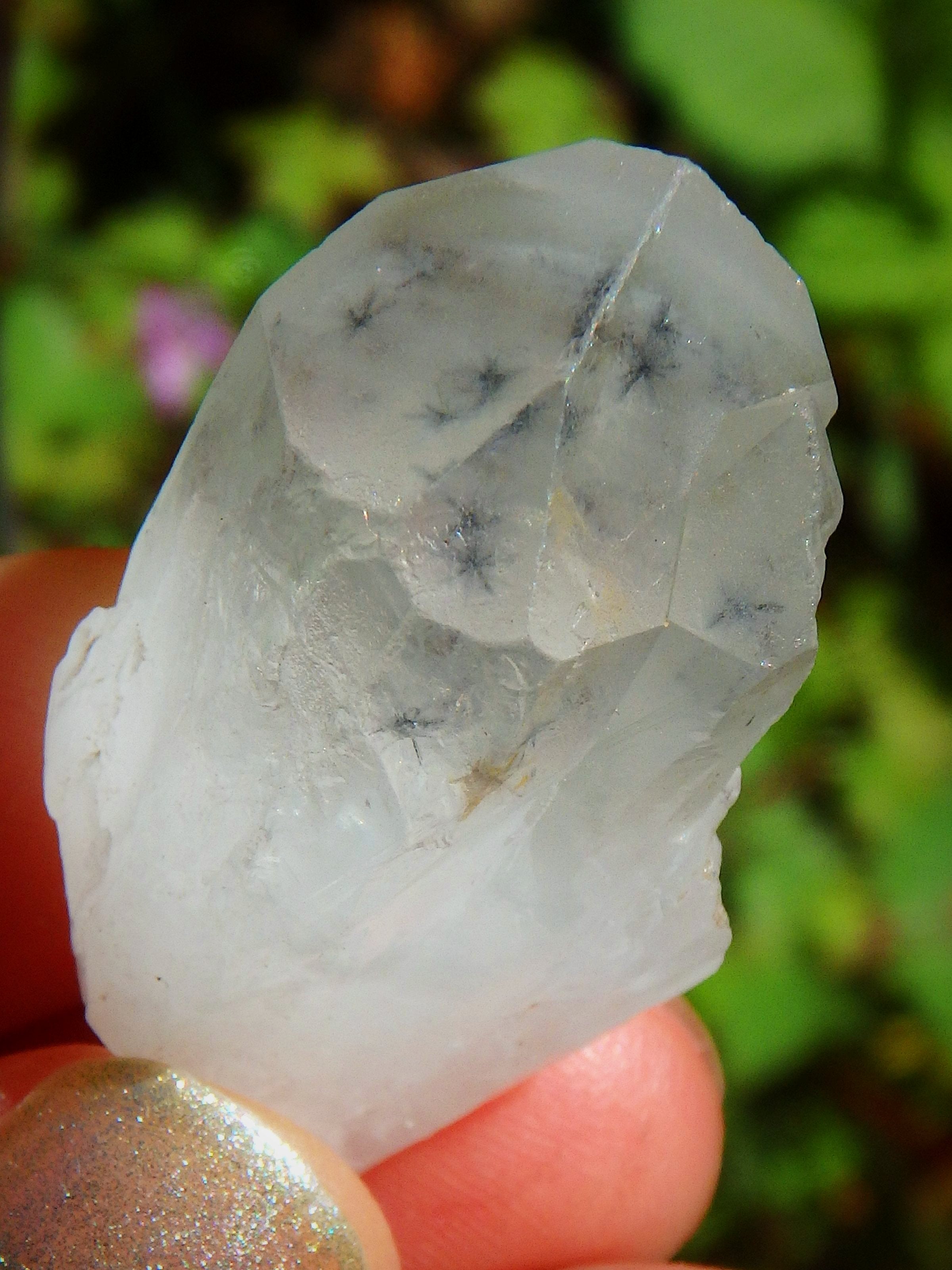 Very Rare~Star Hollandite Quartz Point With Phantom Collectors Dainty Specimen From Madagascar - Earth Family Crystals