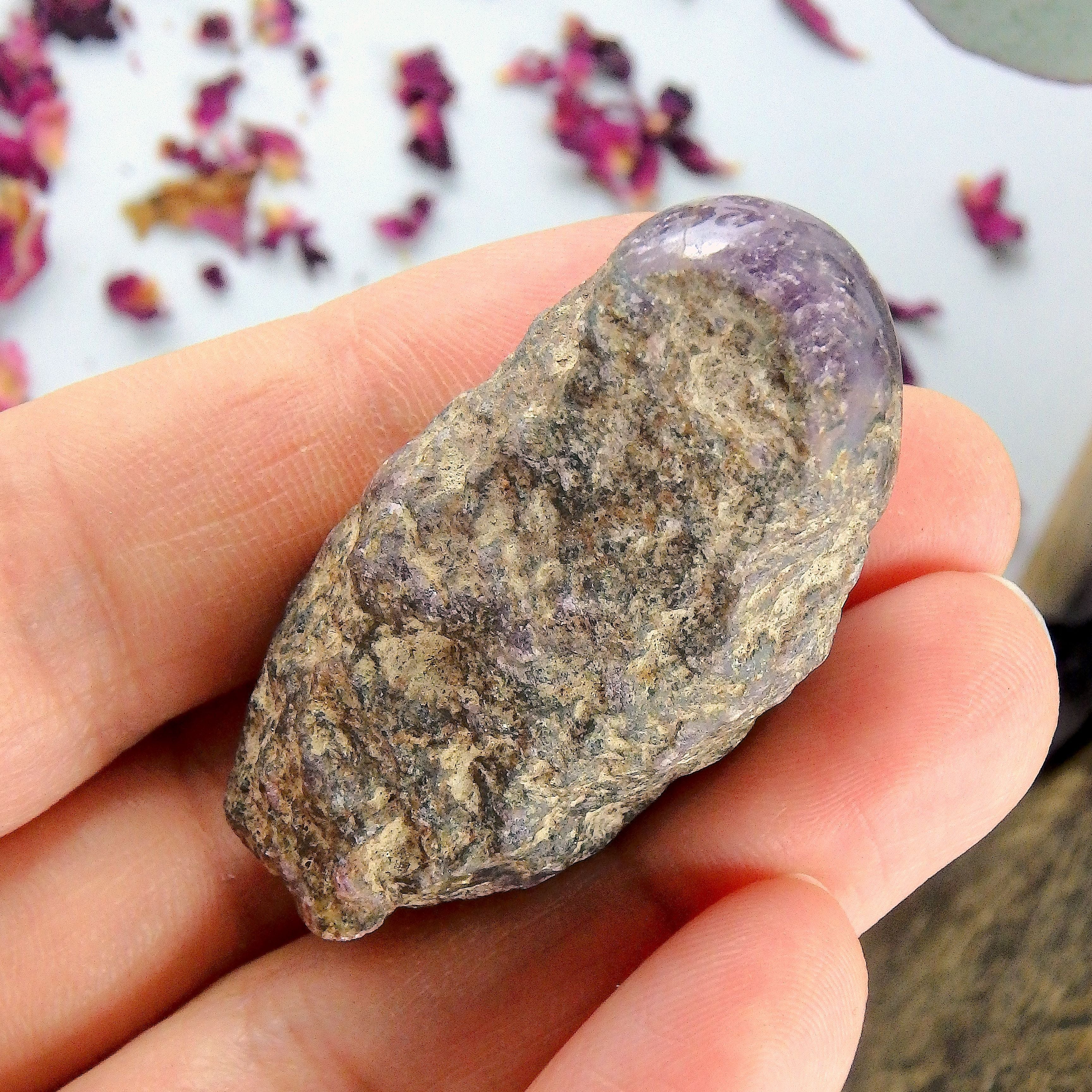 Partially Polished Star Ruby Point Specimen From India #1 - Earth Family Crystals