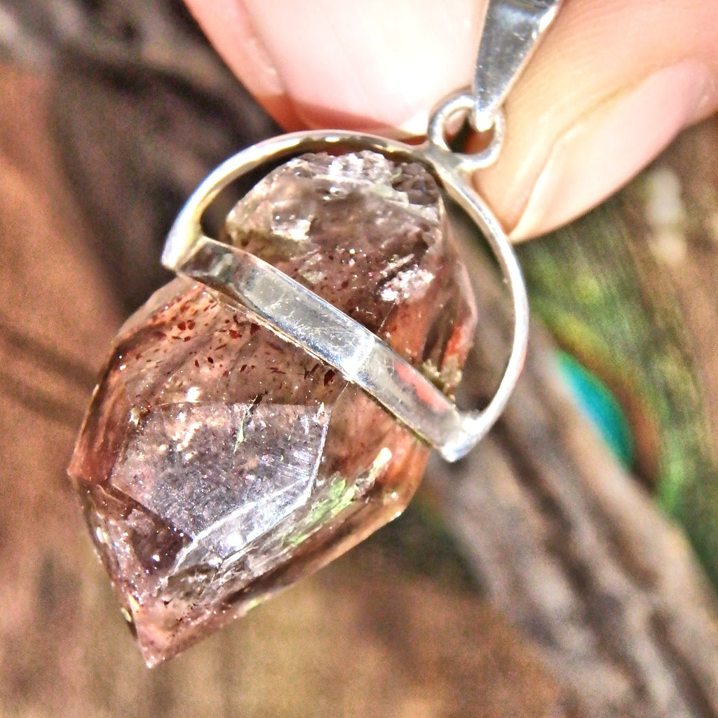 Partially Polished Super 7 (Melody Stone) Pendant in Sterling Silver (Includes Silver Chain) 1 - Earth Family Crystals