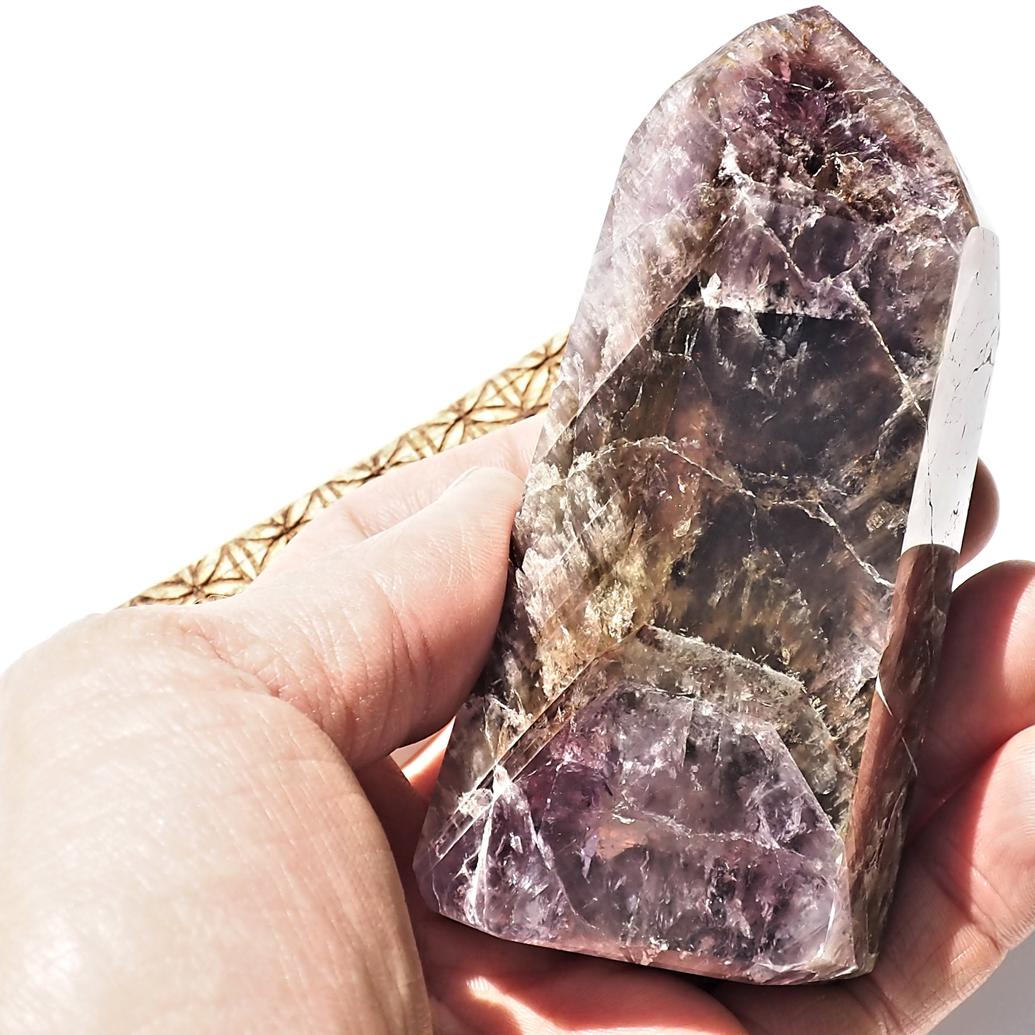 Gorgeous Colors Super 7 Standing Display Tower From Brazil #1 - Earth Family Crystals