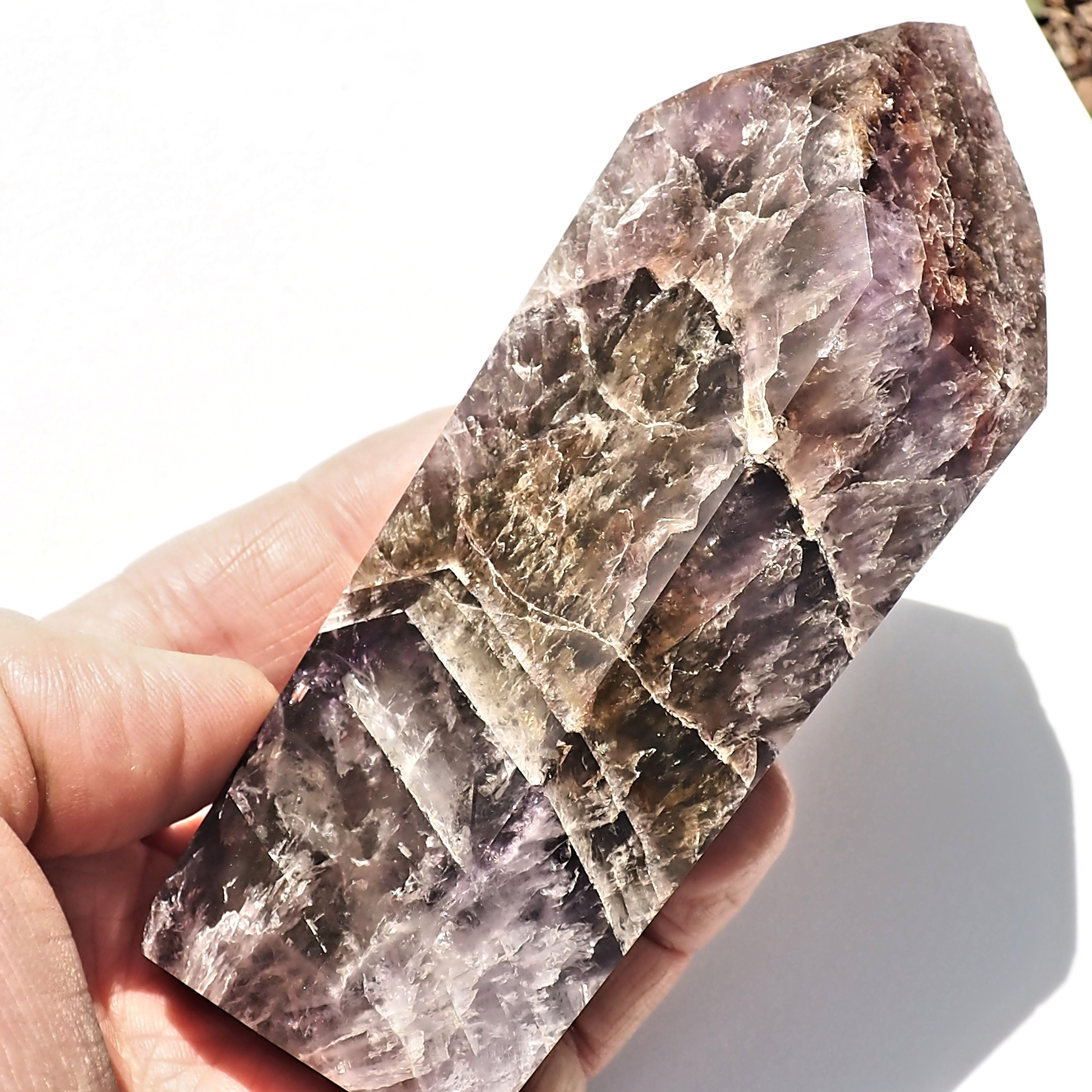 Gorgeous Colors Super 7 Large Standing Display Tower From Brazil #2 - Earth Family Crystals